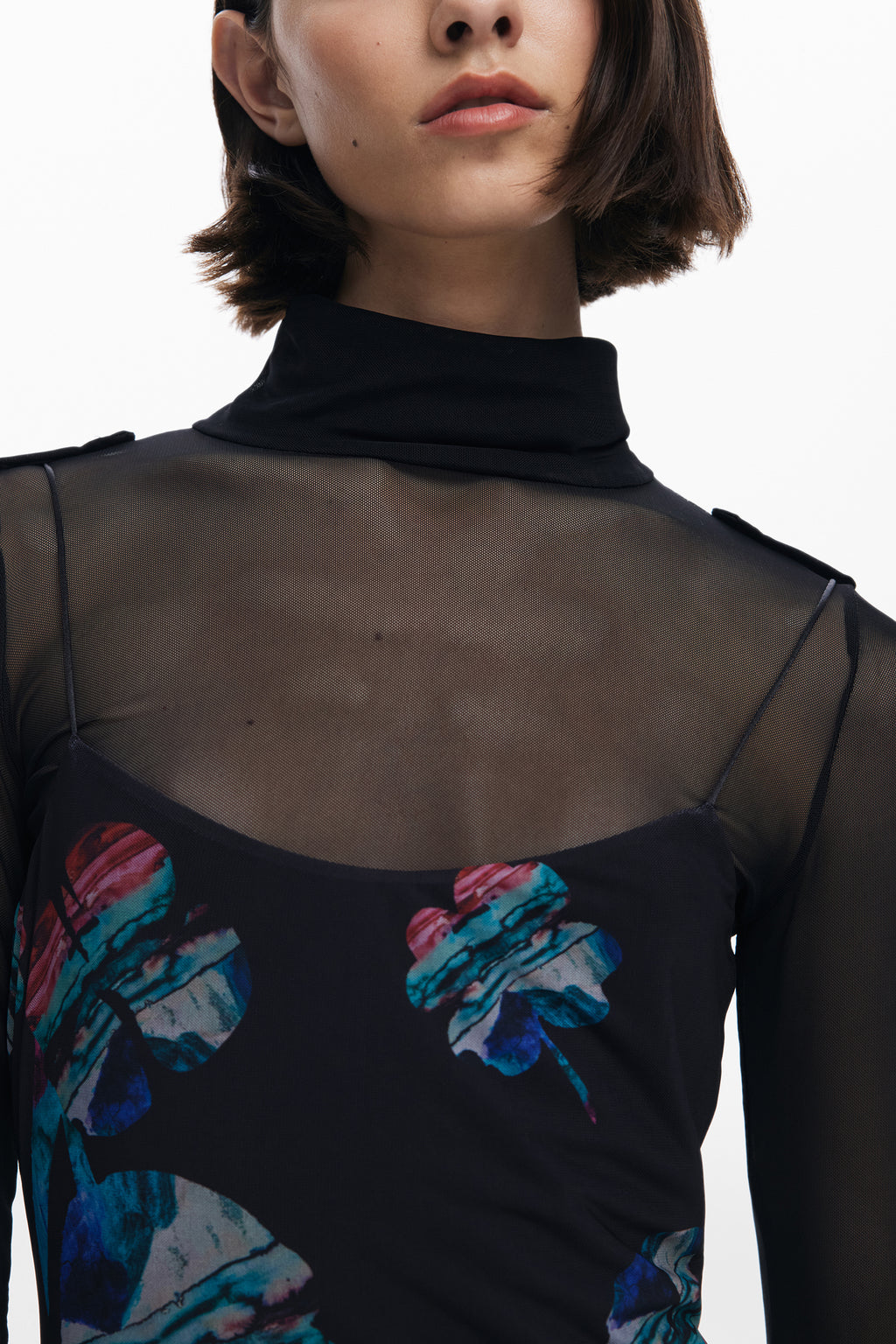 DESIGUAL WOMEN'S LONG BLACK DRESS 