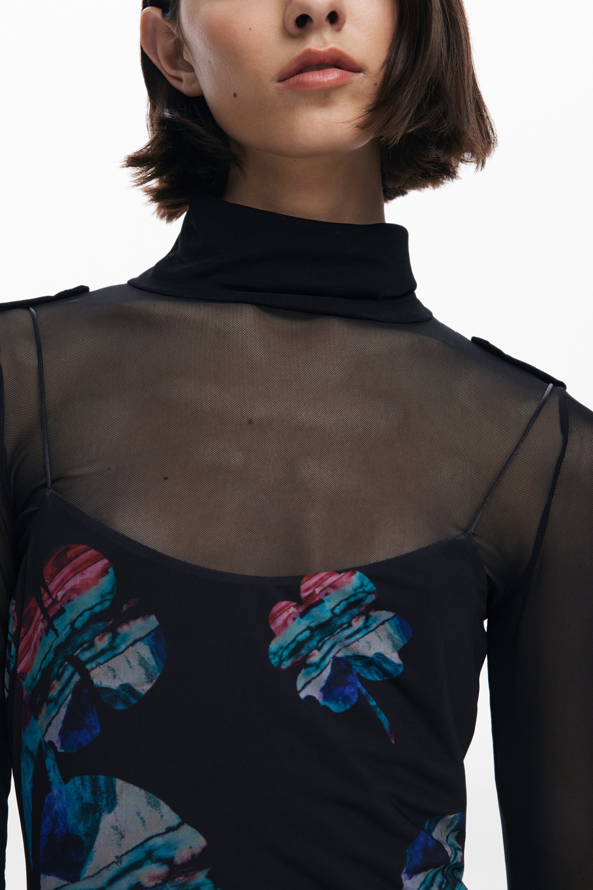 DESIGUAL WOMEN'S LONG BLACK DRESS 