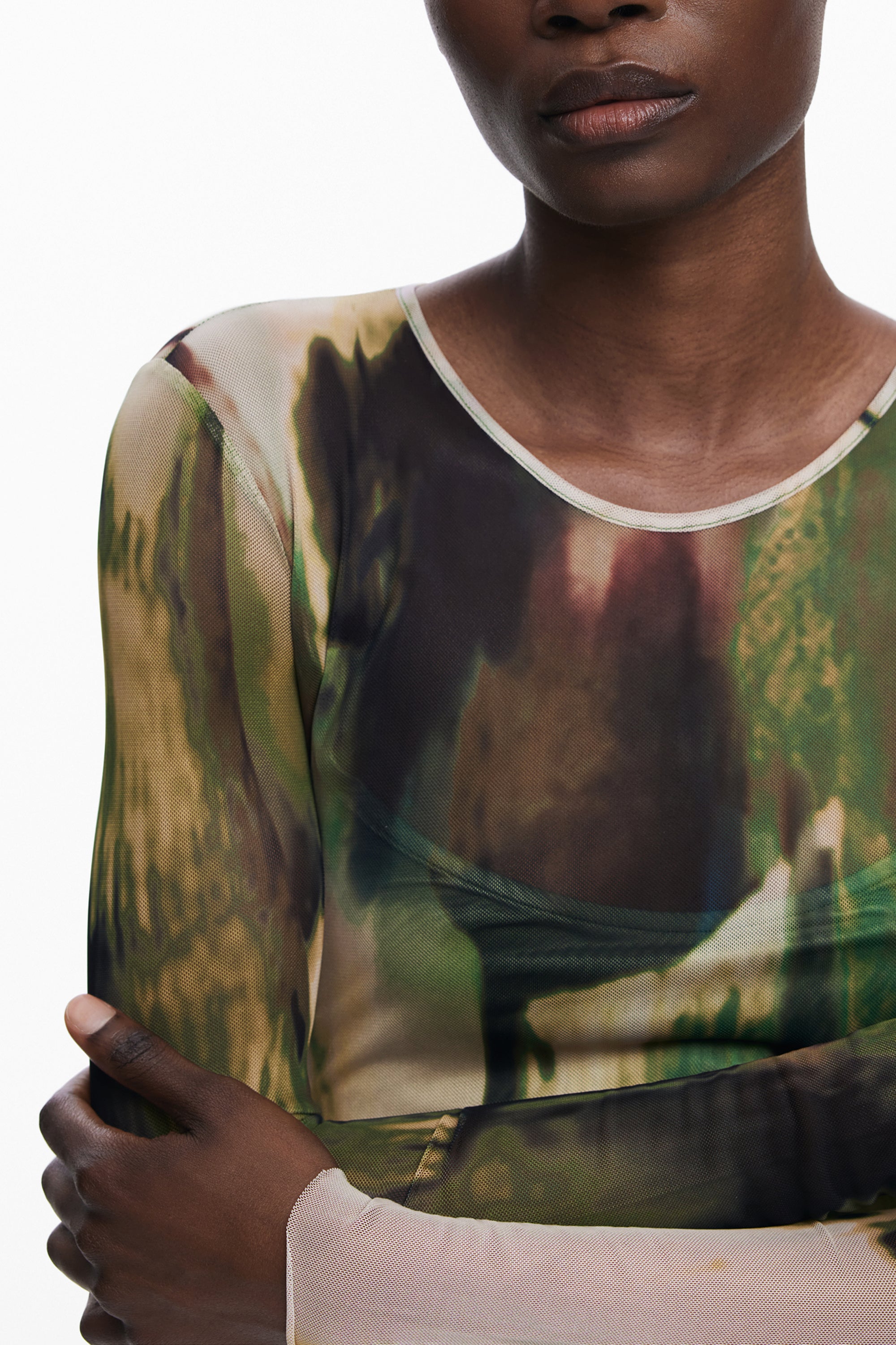 DESIGUAL WOMEN'S LONG DRESS GREEN 