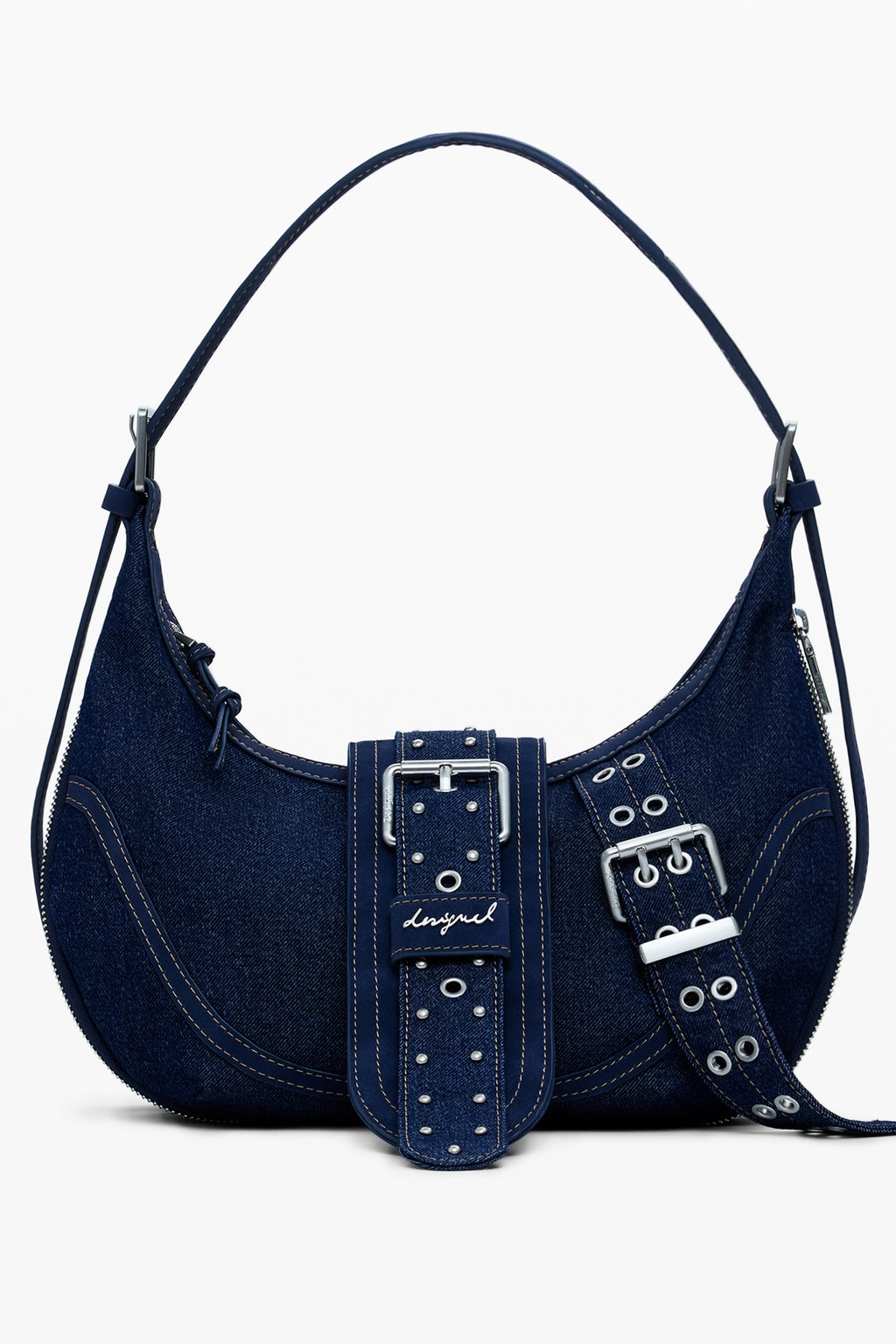 BOLSO AZUL DE MUJER DESIGUAL 