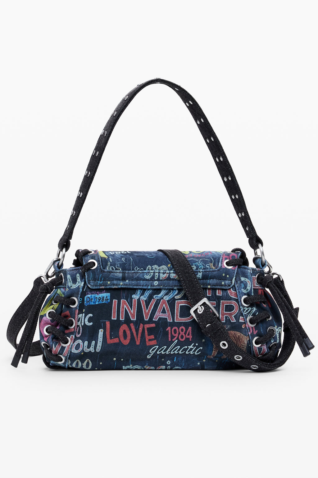 BOLSO AZUL DE MUJER DESIGUAL 