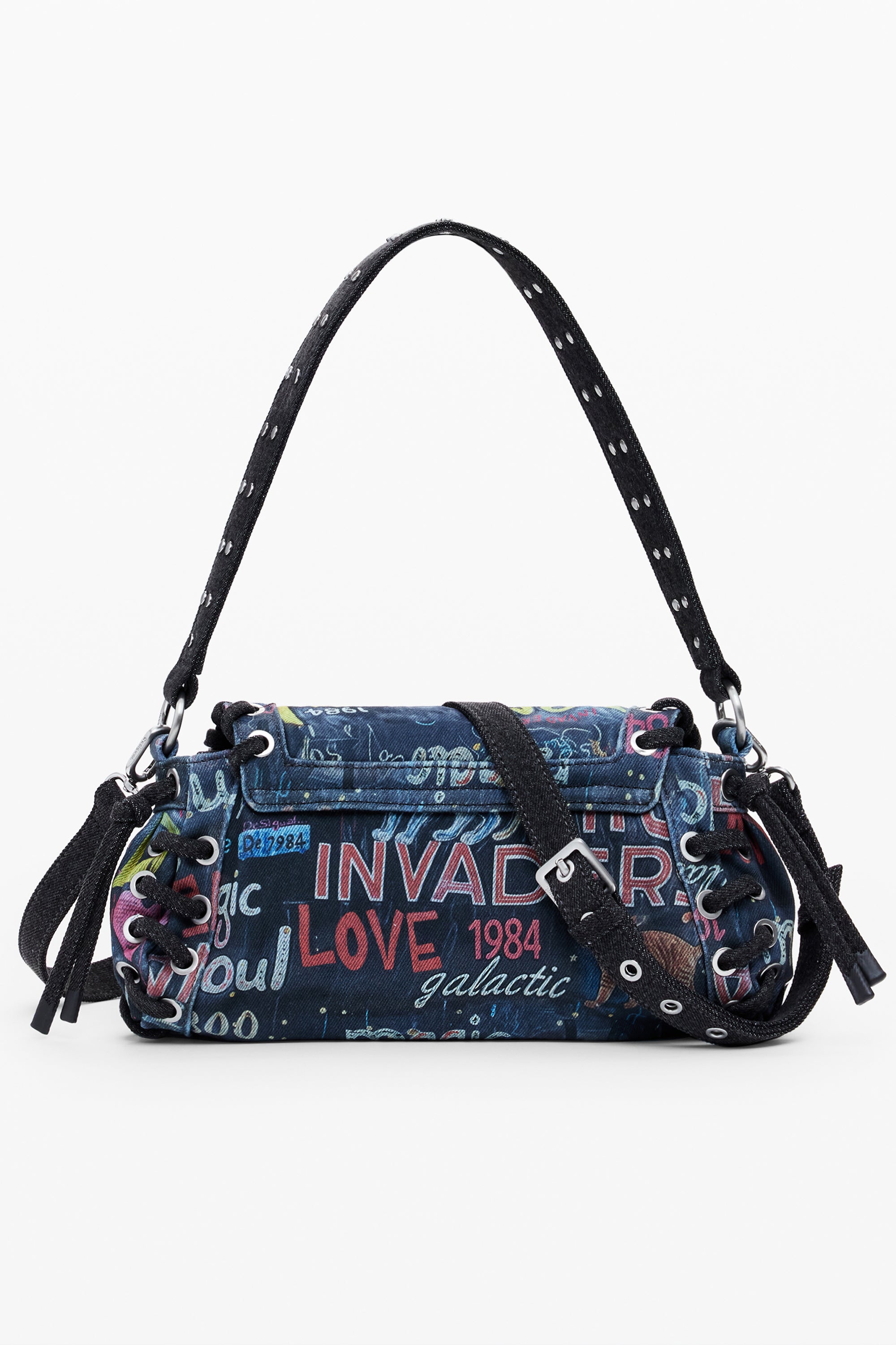 BOLSO AZUL DE MUJER DESIGUAL 