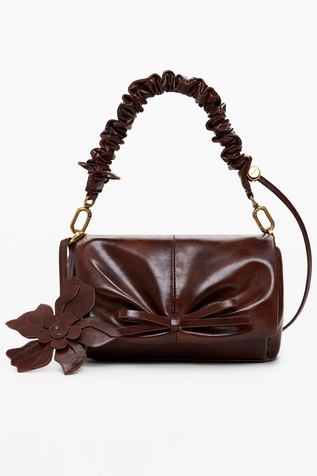 BOLSO MARRÓN DE MUJER DESIGUAL 