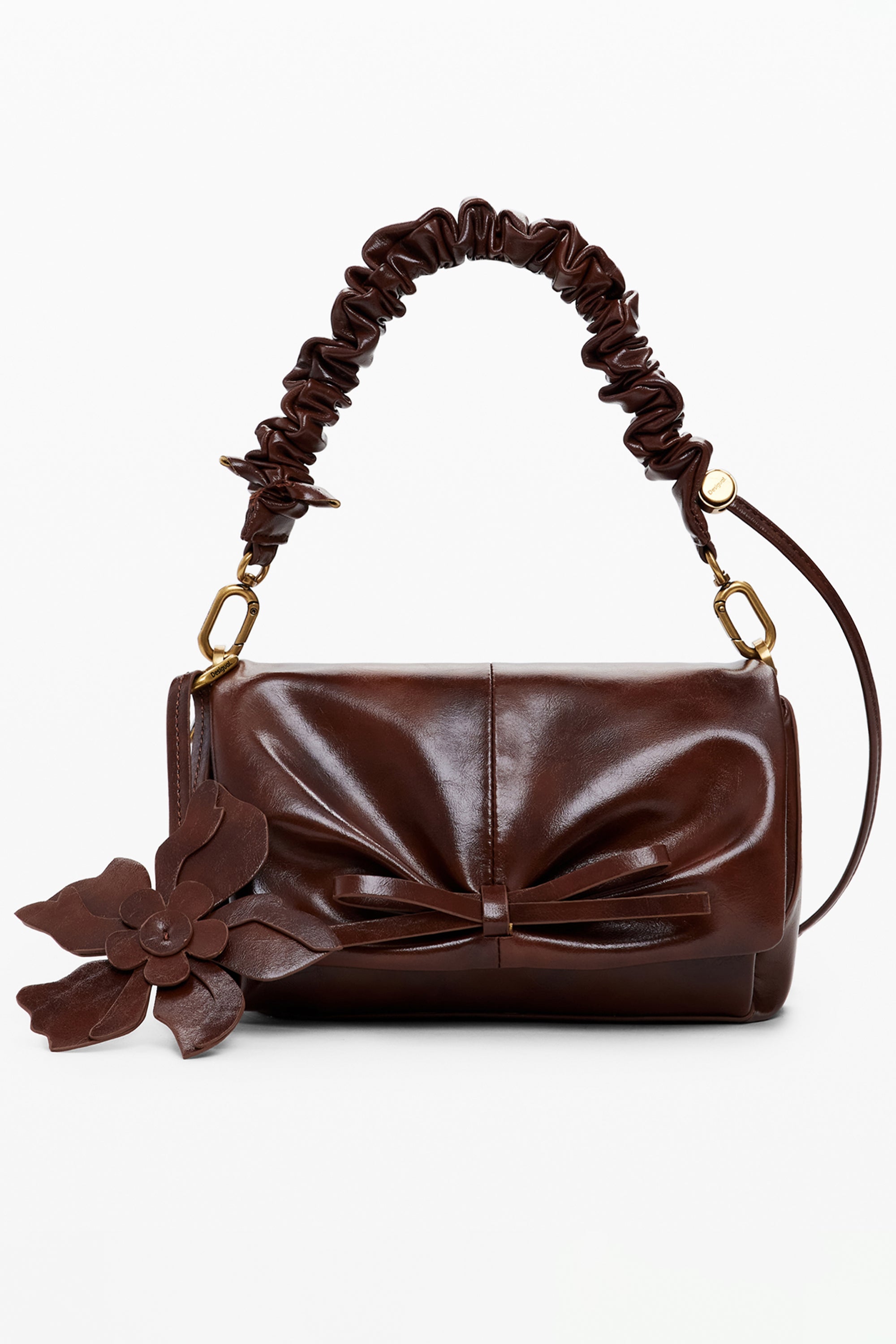 BOLSO MARRÓN DE MUJER DESIGUAL 