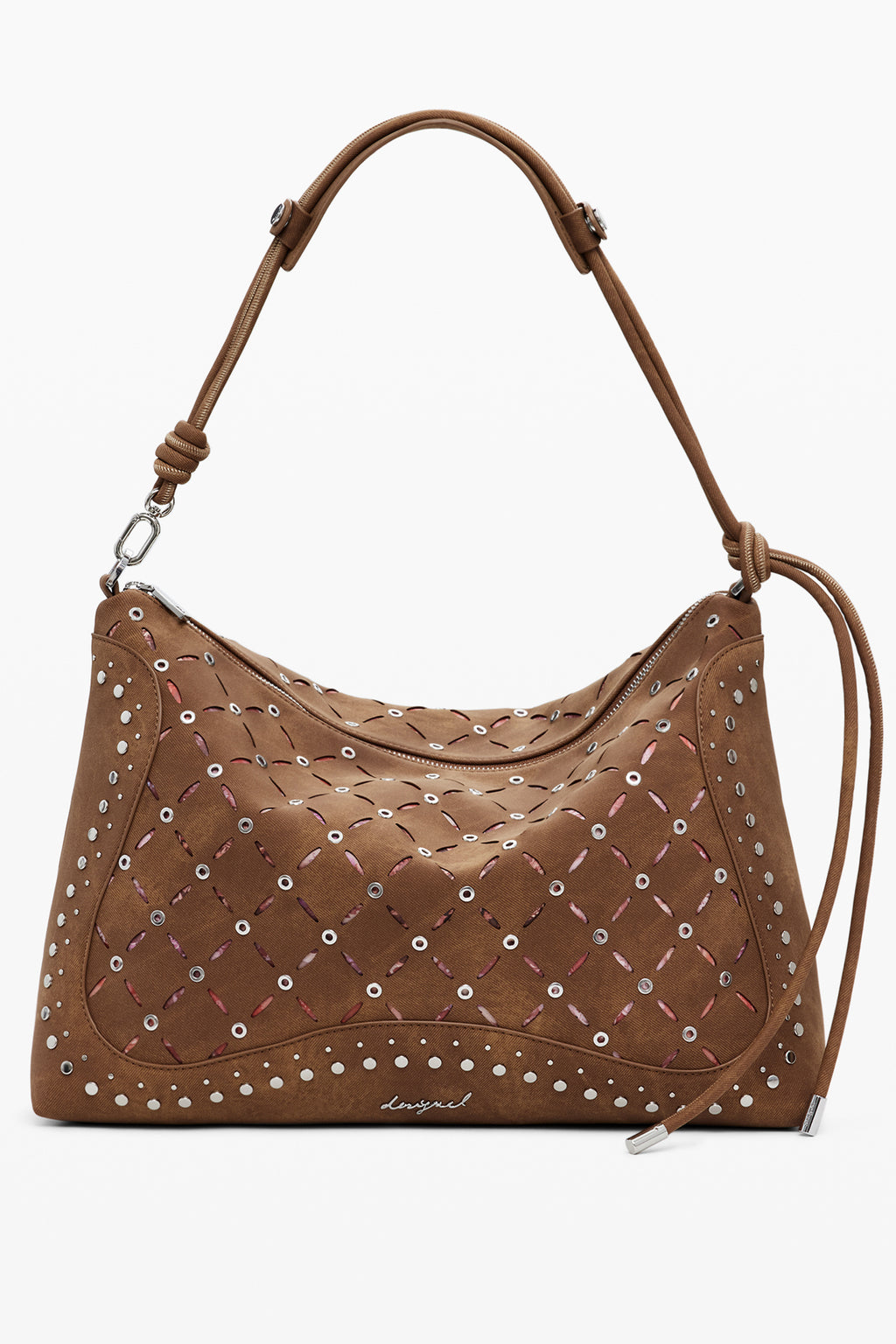BOLSO MARRÓN DE MUJER DESIGUAL 