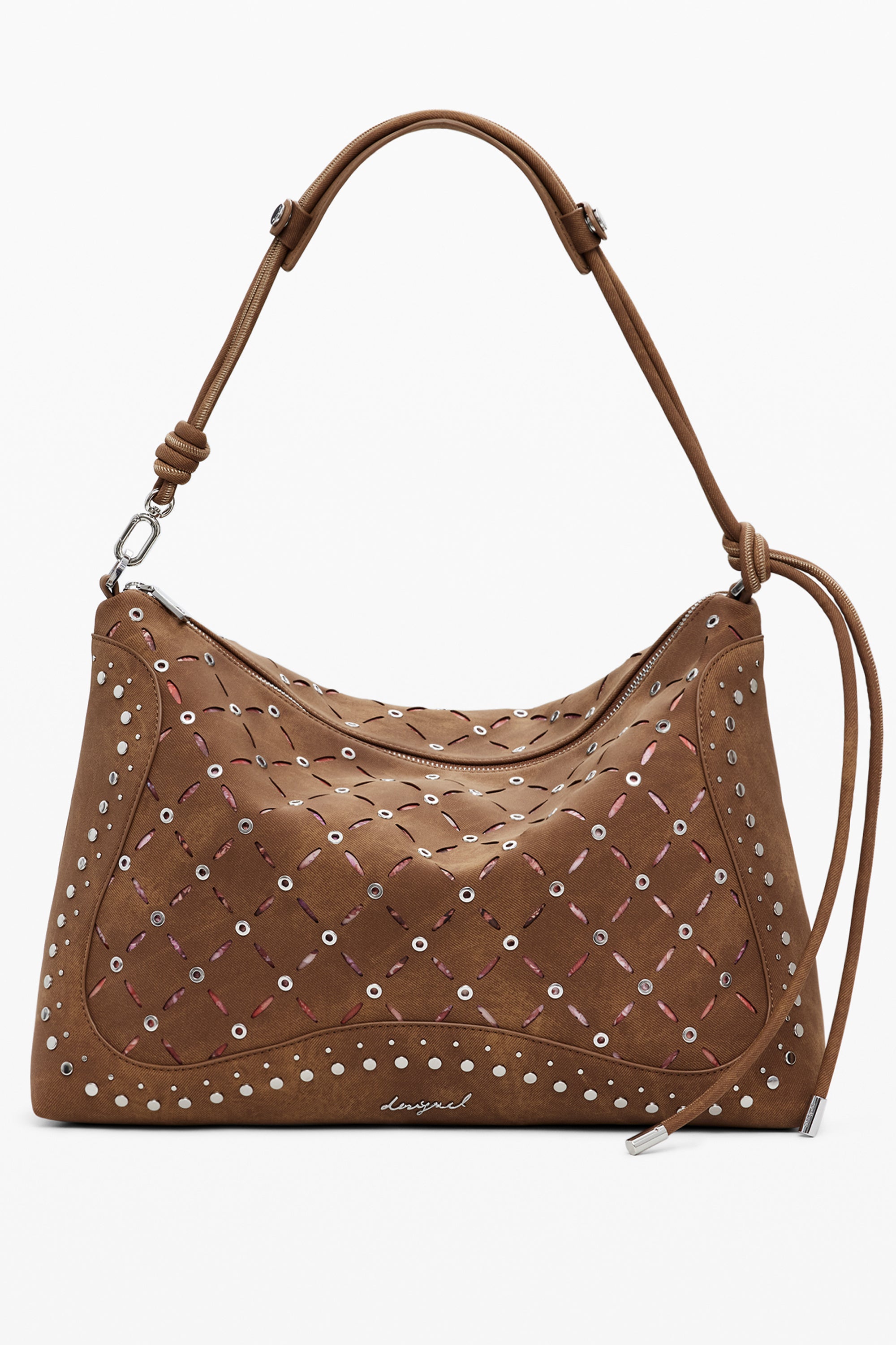 BOLSO MARRÓN DE MUJER DESIGUAL 