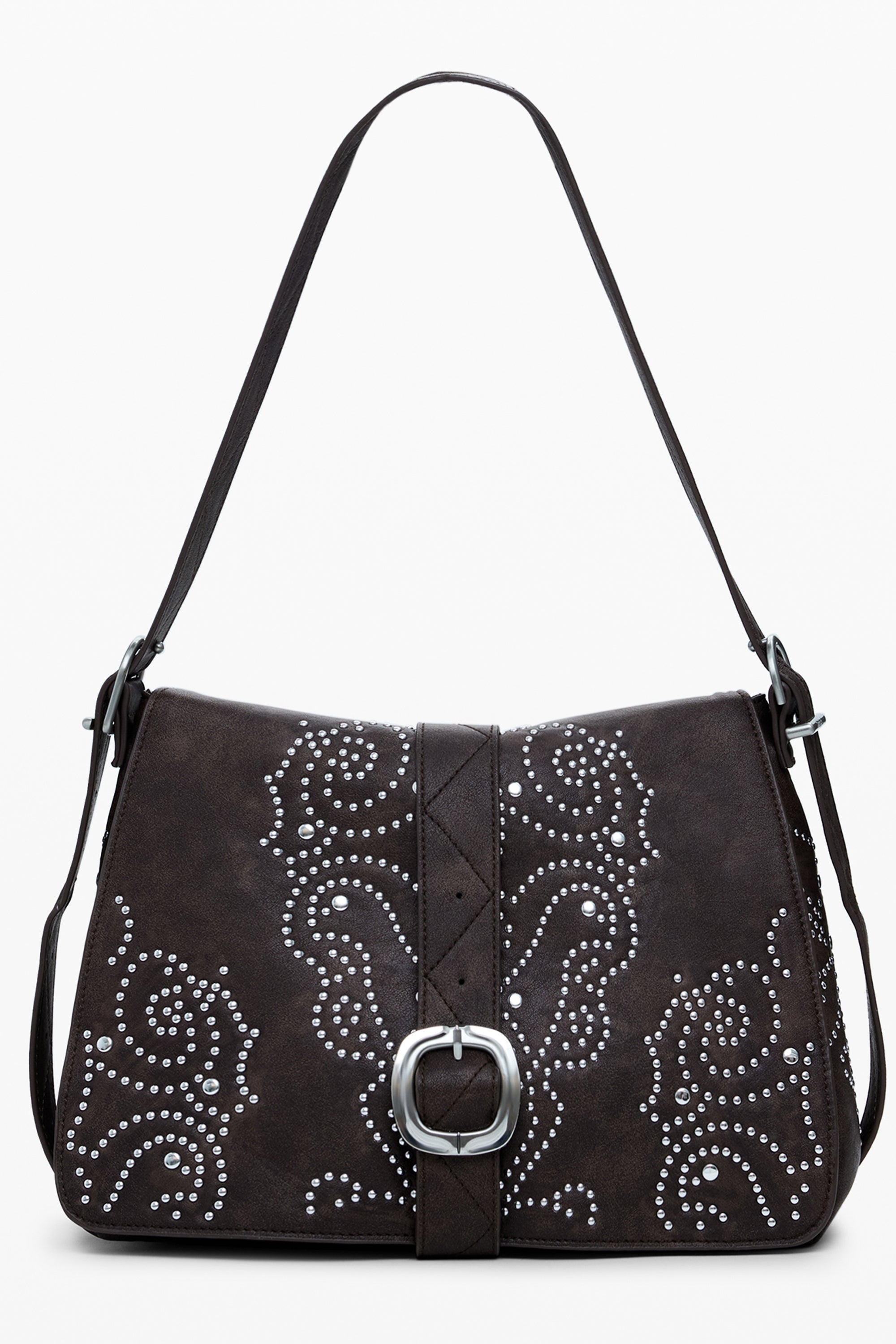 BOLSO MARRÓN DE MUJER DESIGUAL 