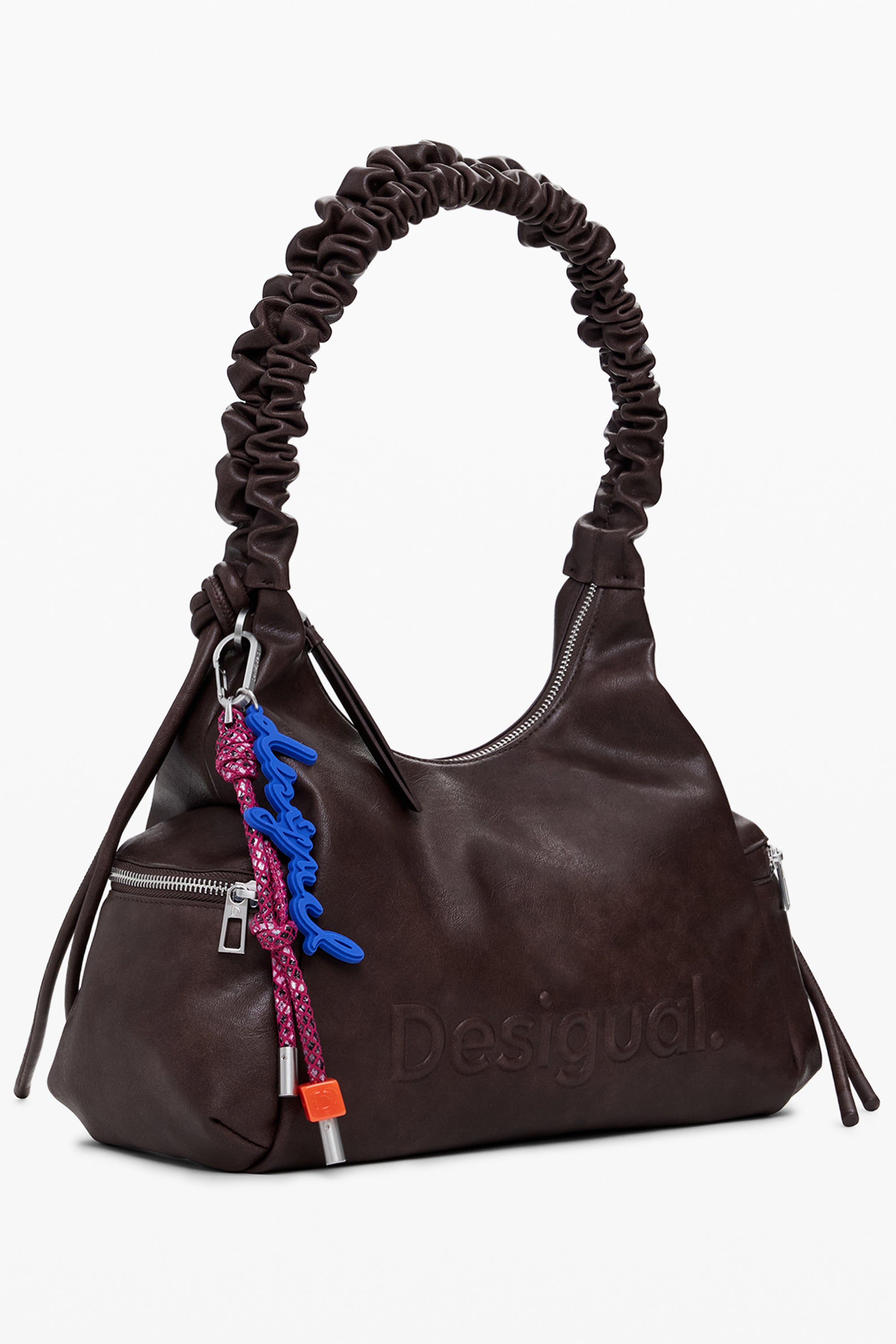 BOLSO MARRÓN DE MUJER DESIGUAL 