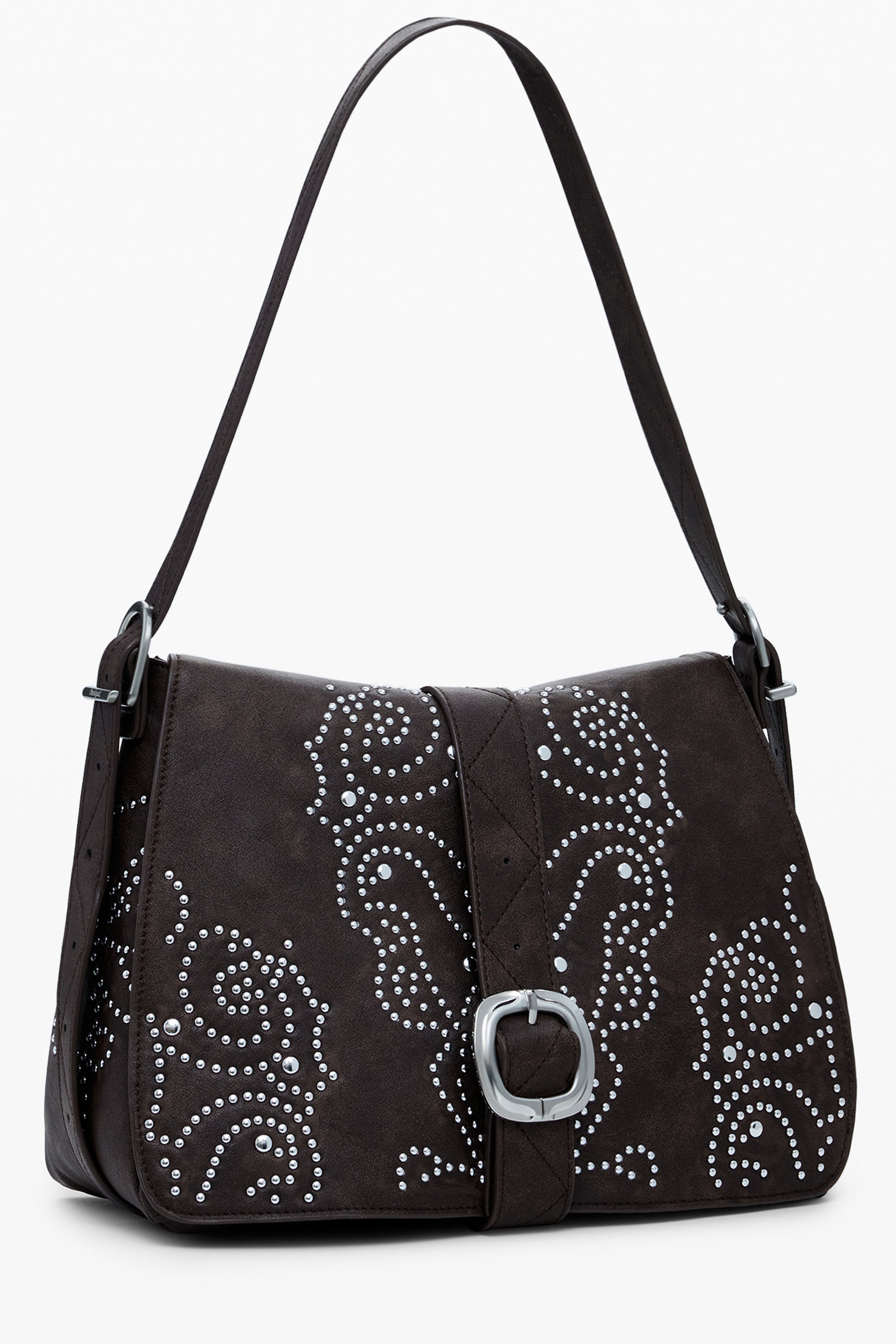 BOLSO MARRÓN DE MUJER DESIGUAL 