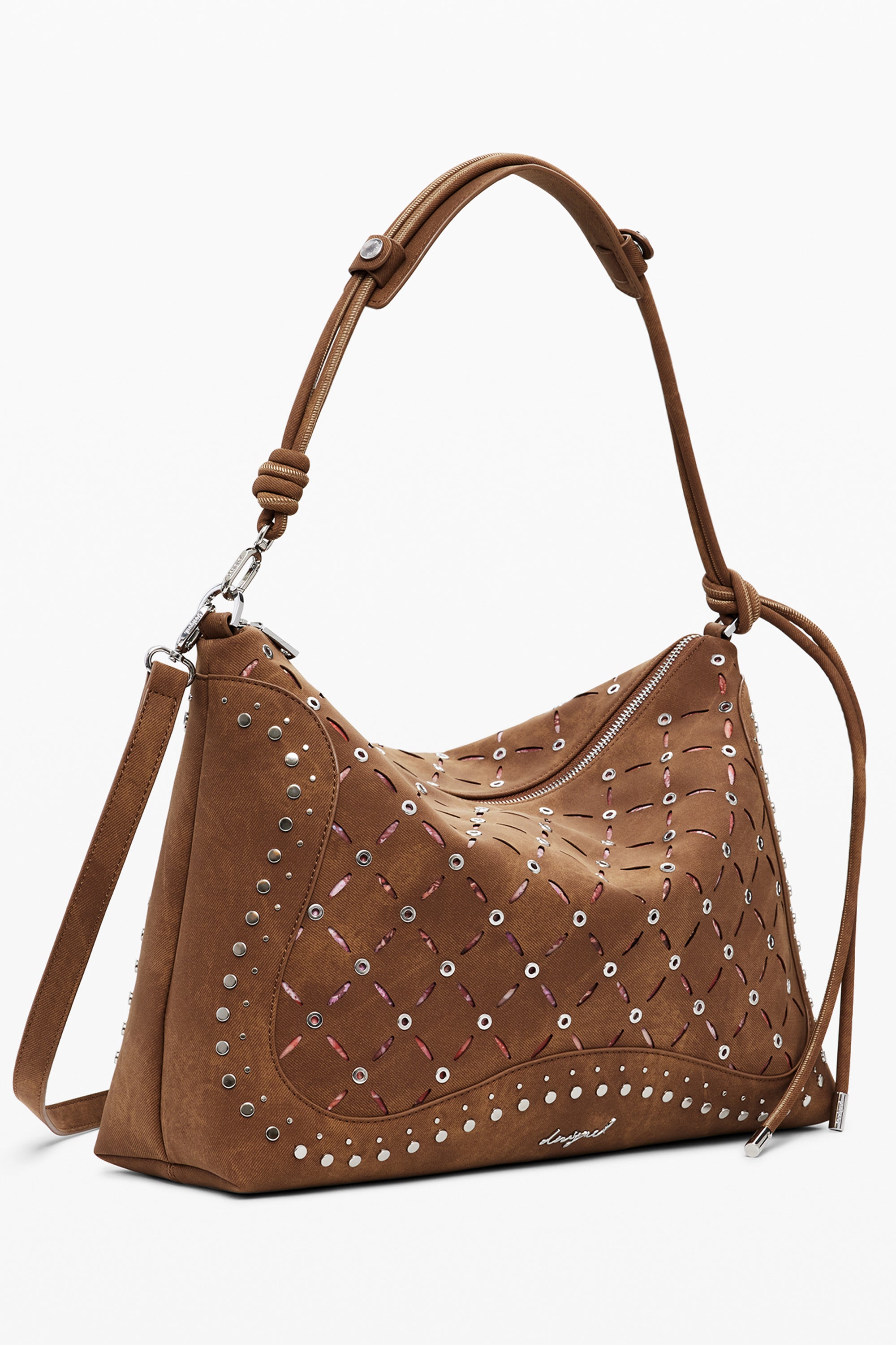 BOLSO MARRÓN DE MUJER DESIGUAL 