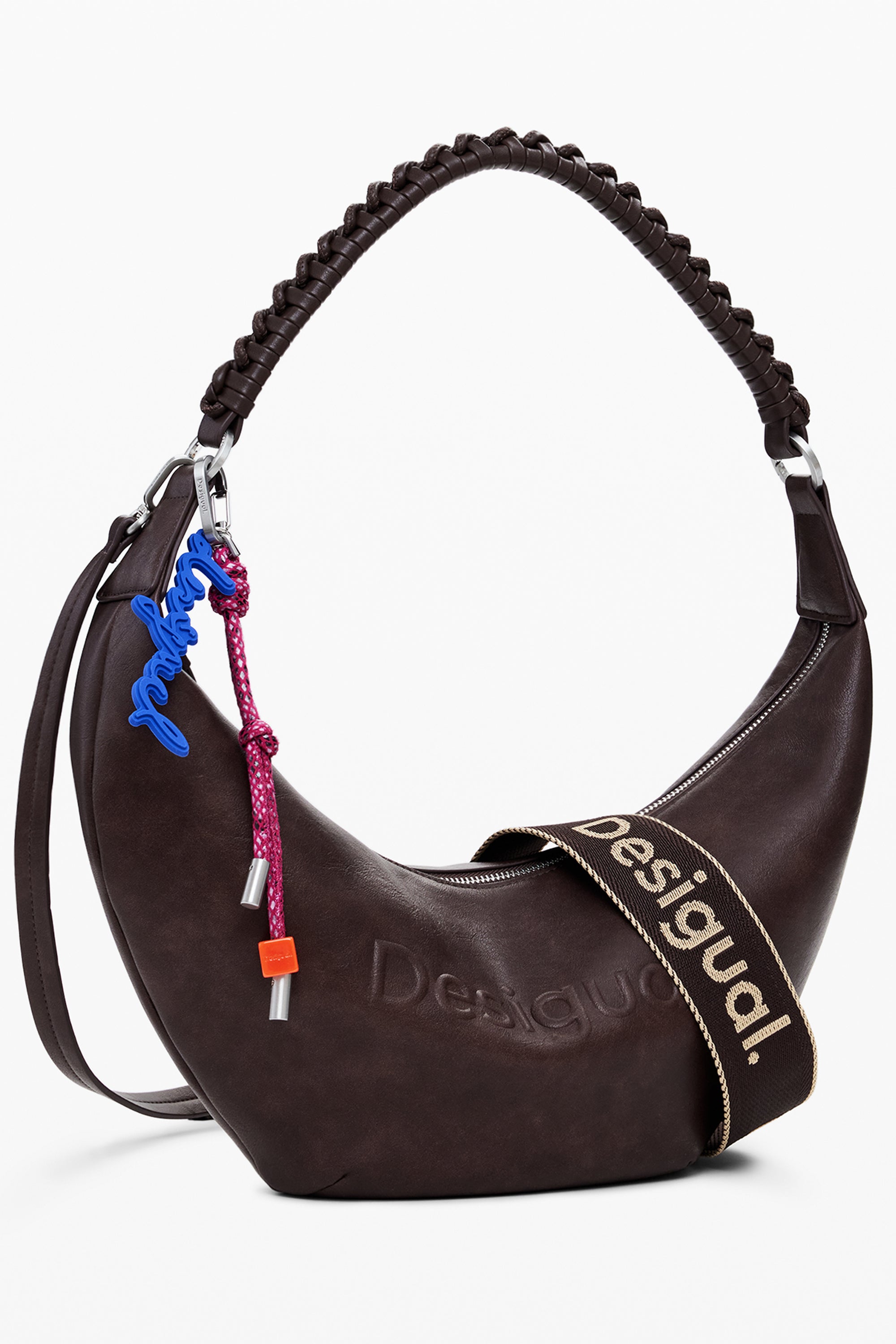 BOLSO MARRÓN DE MUJER DESIGUAL 