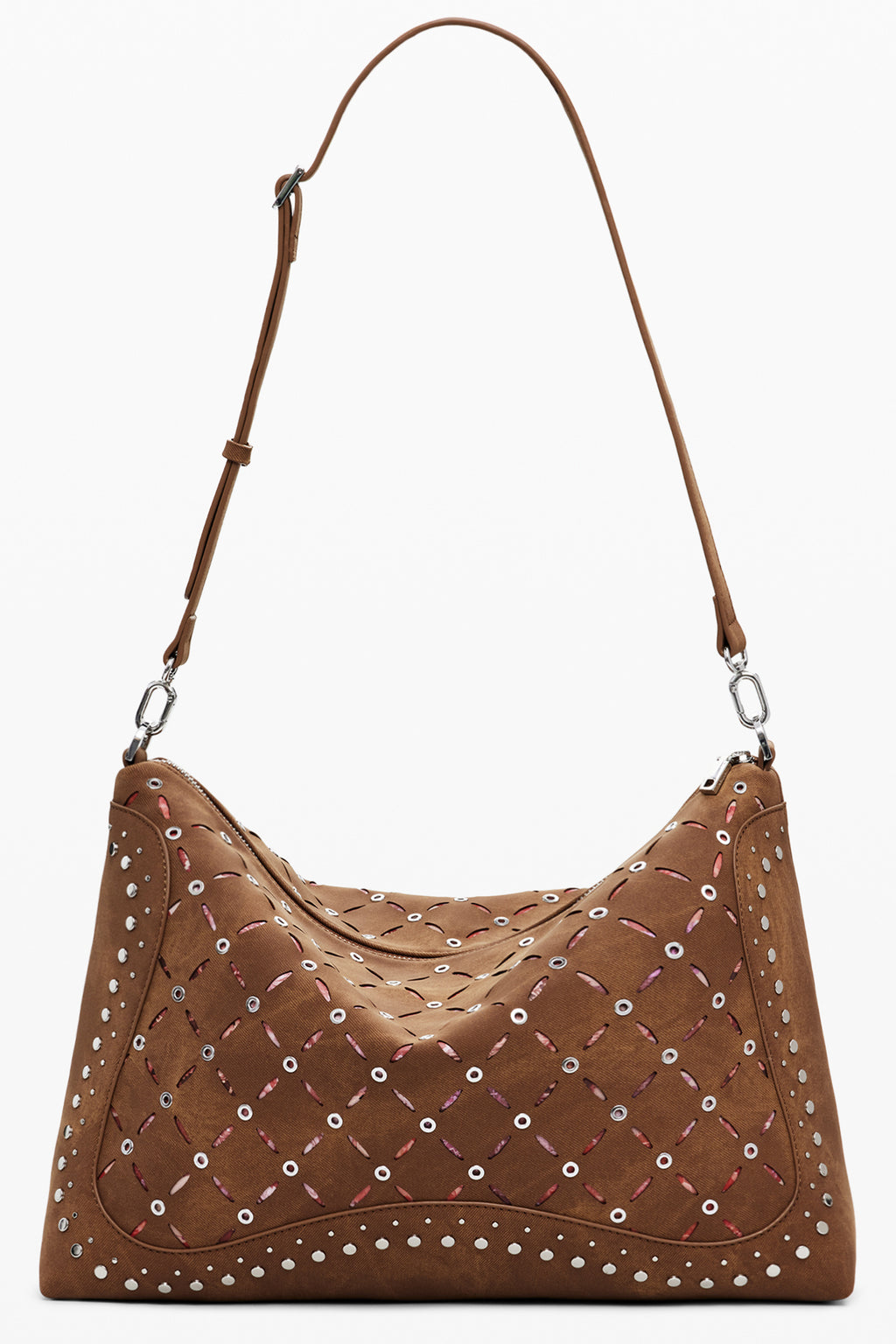 BOLSO MARRÓN DE MUJER DESIGUAL 