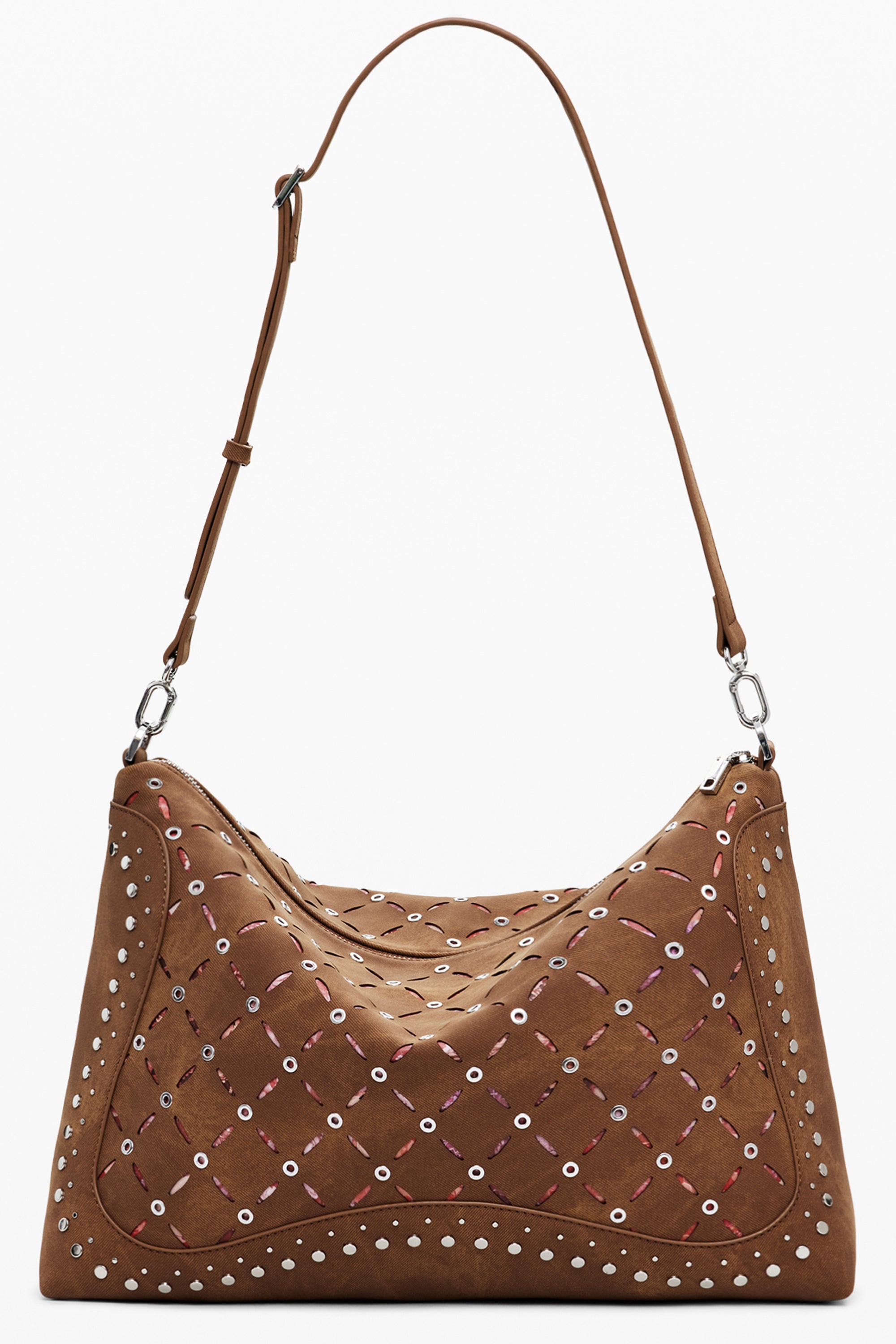 BOLSO MARRÓN DE MUJER DESIGUAL 