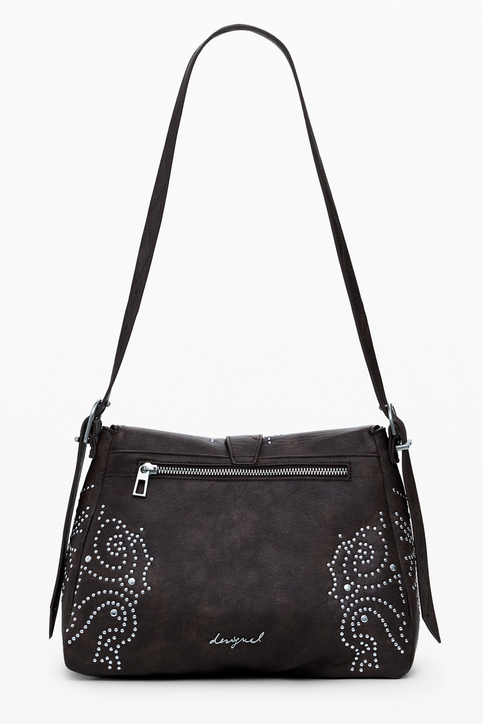 BOLSO MARRÓN DE MUJER DESIGUAL 