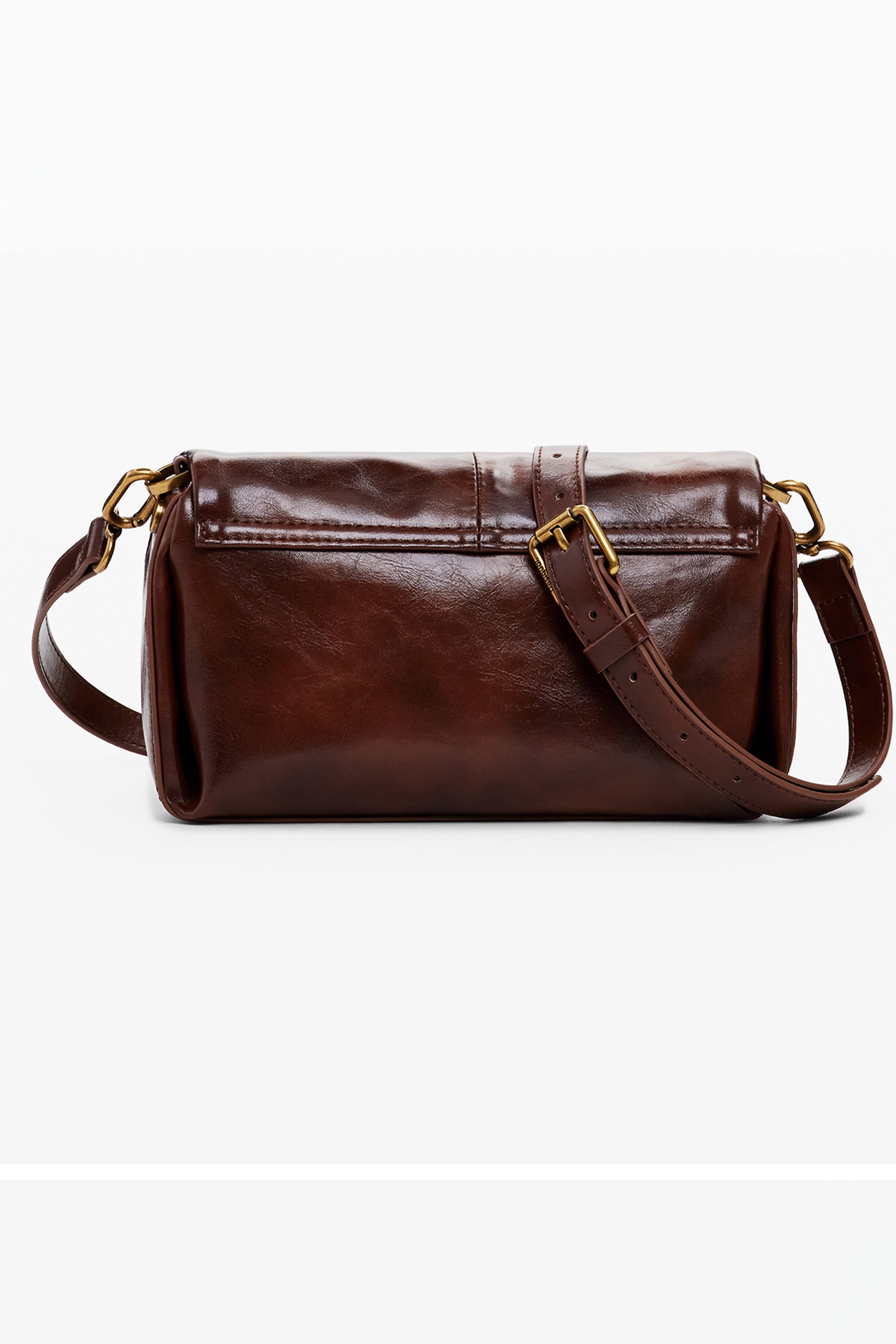 BOLSO MARRÓN DE MUJER DESIGUAL 