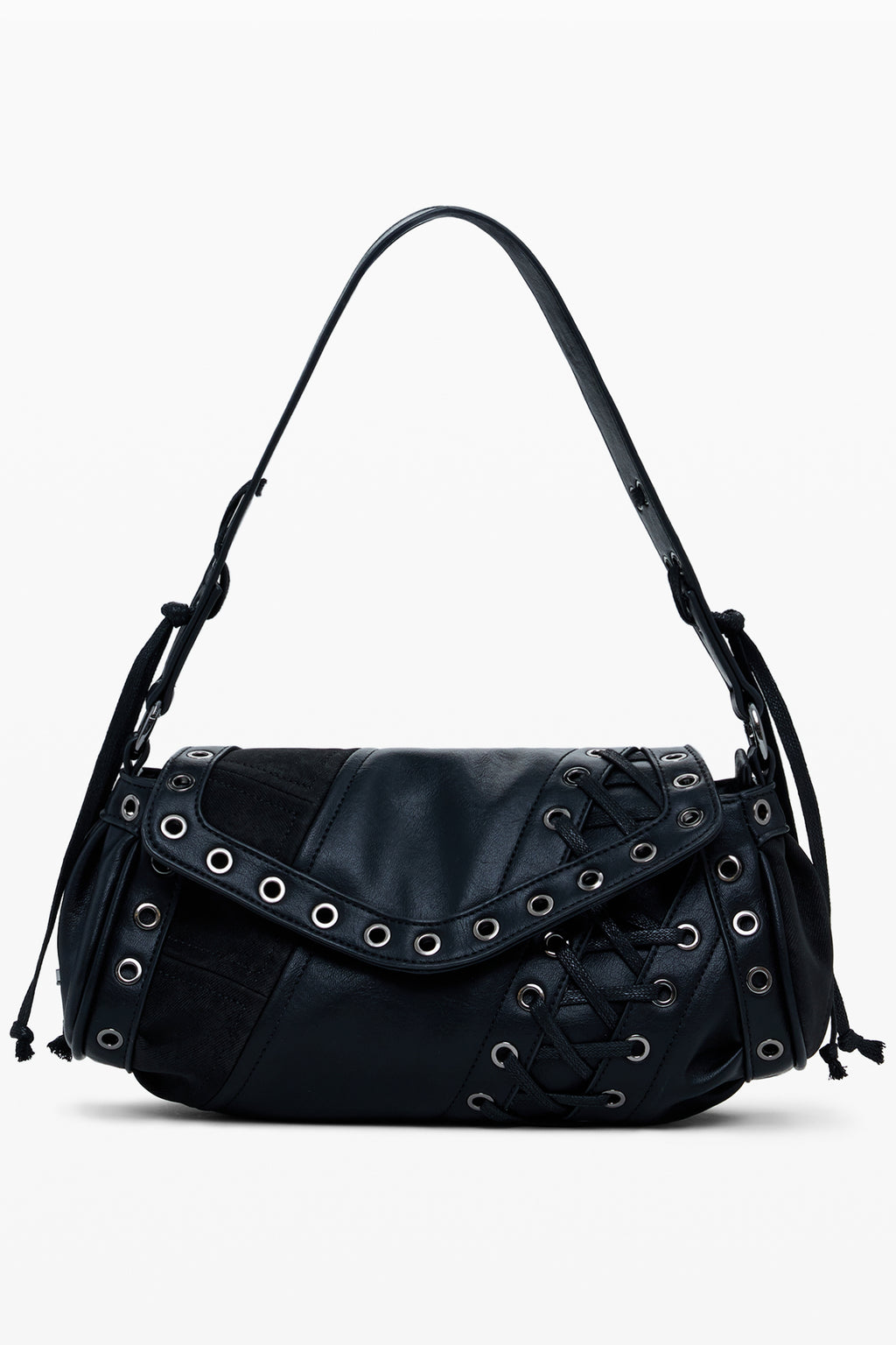 BOLSO NEGRO DE MUJER DESIGUAL 