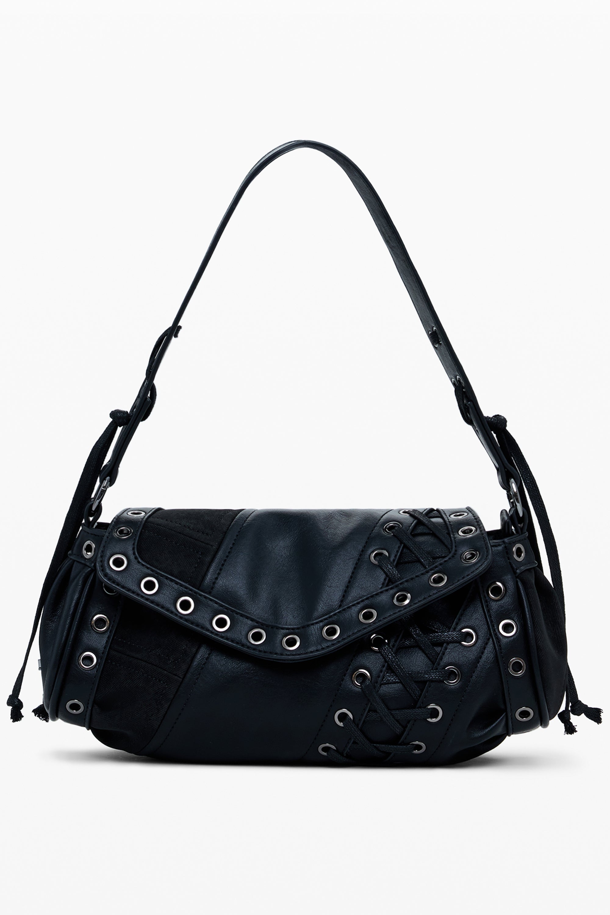 BOLSO NEGRO DE MUJER DESIGUAL 