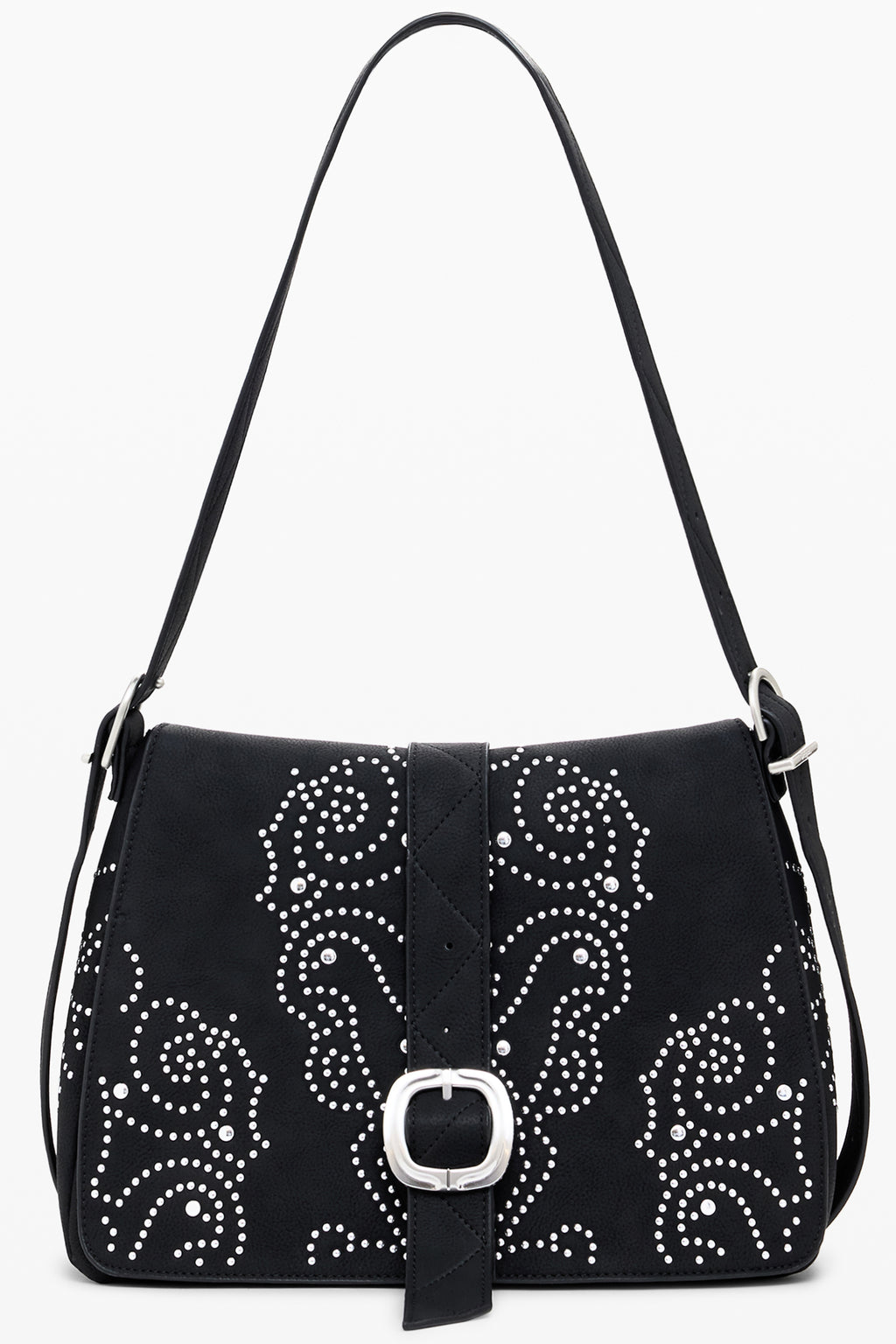 BOLSO NEGRO DE MUJER DESIGUAL 