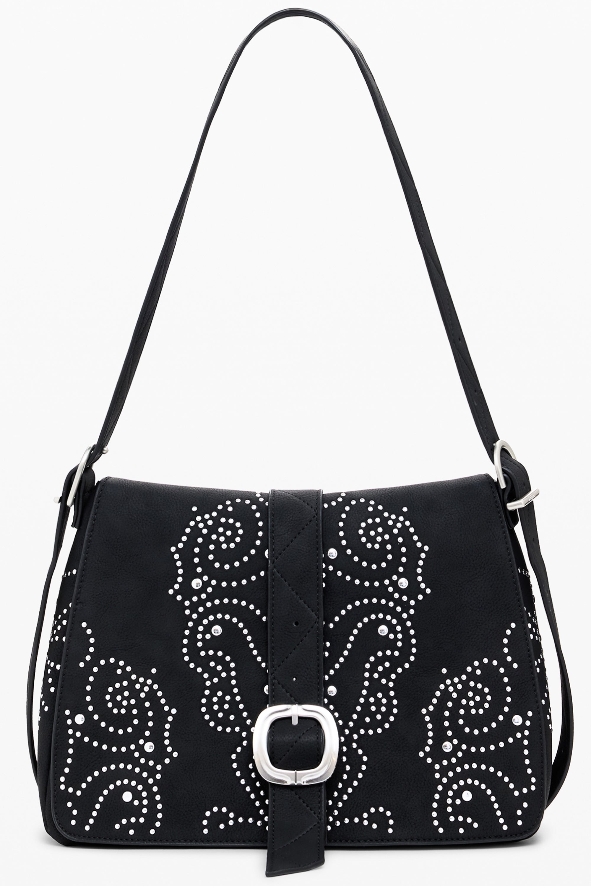BOLSO NEGRO DE MUJER DESIGUAL 