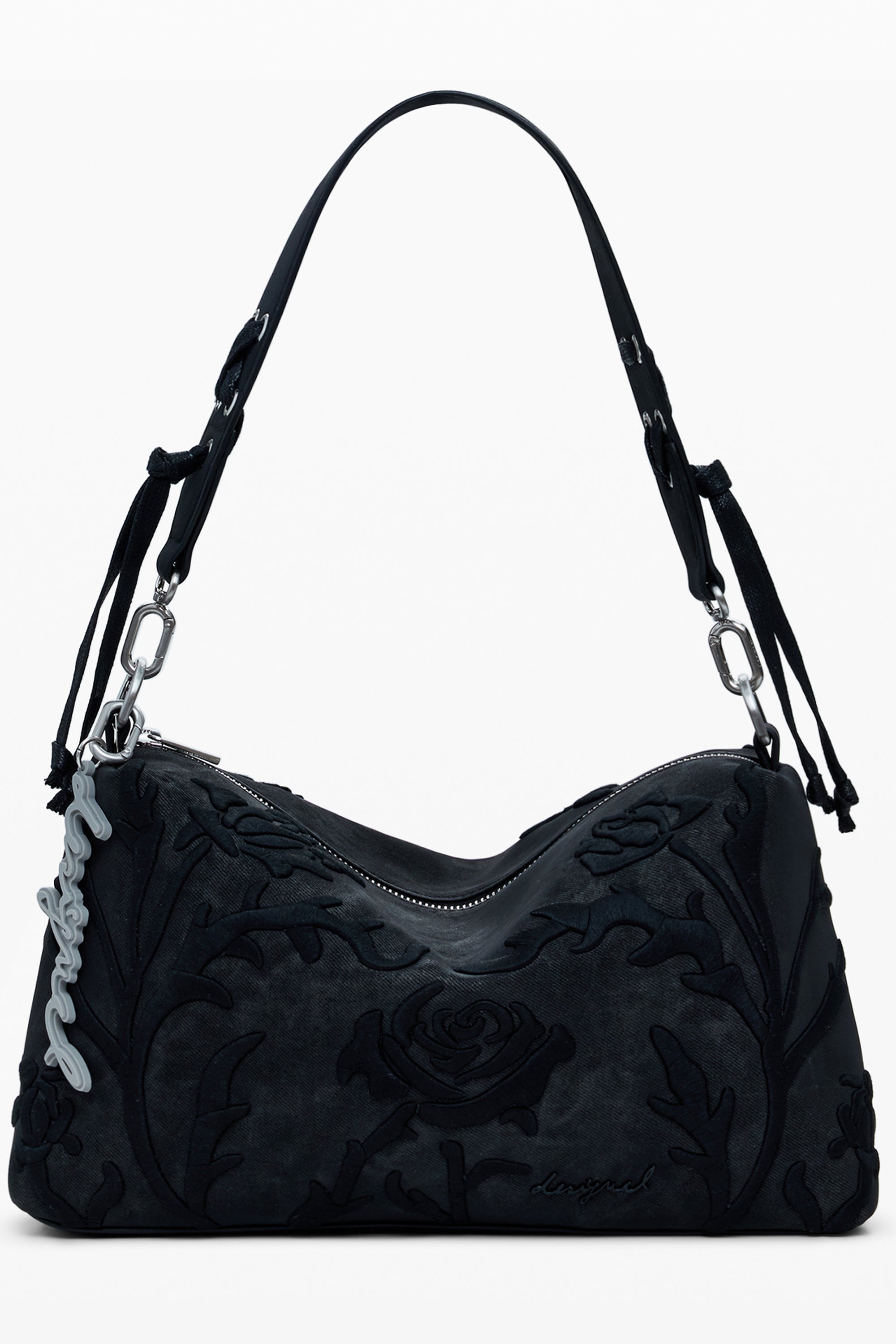 BOLSO NEGRO DE MUJER DESIGUAL 