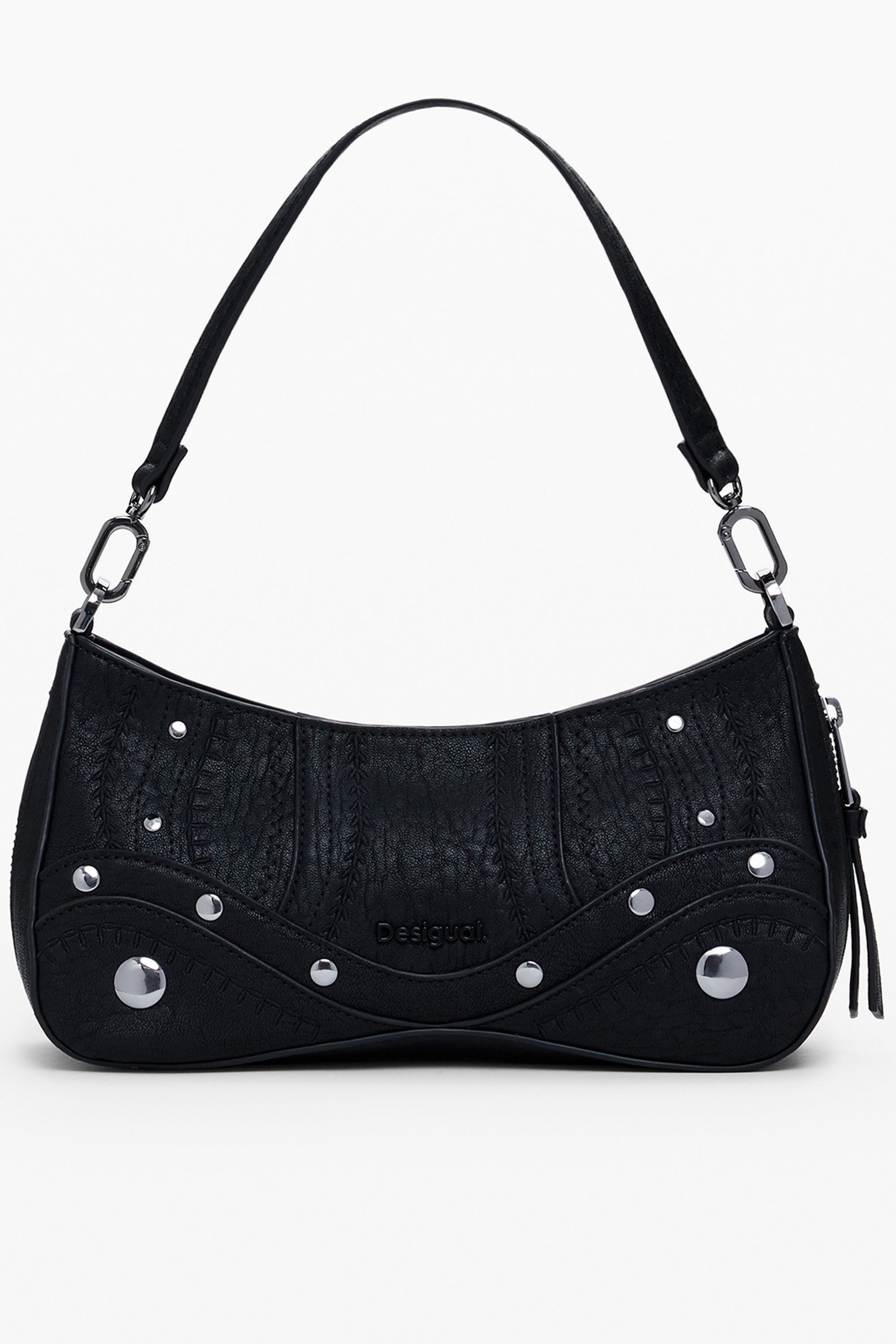 BOLSO NEGRO DE MUJER DESIGUAL 