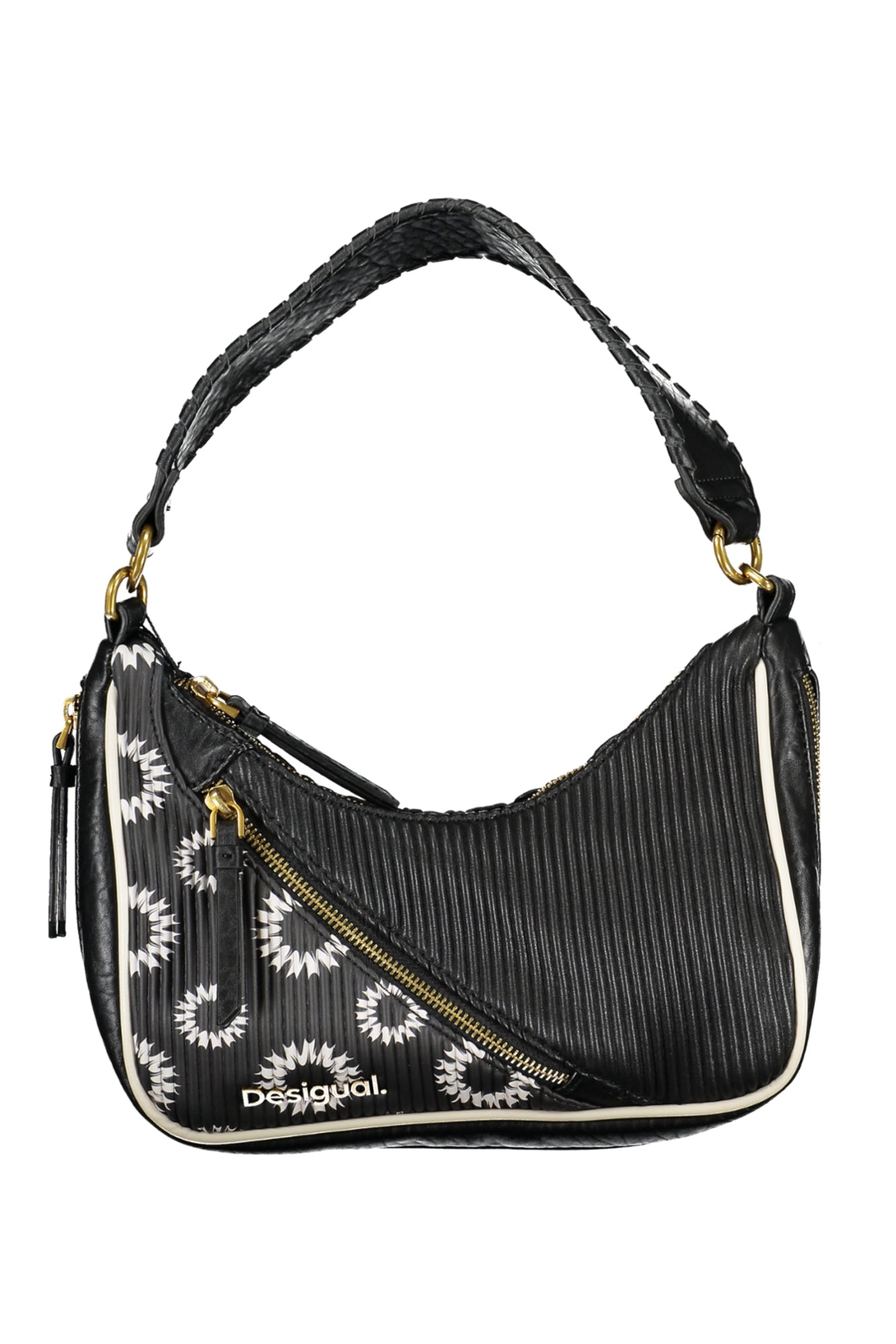 BOLSO NEGRO DE MUJER DESIGUAL 