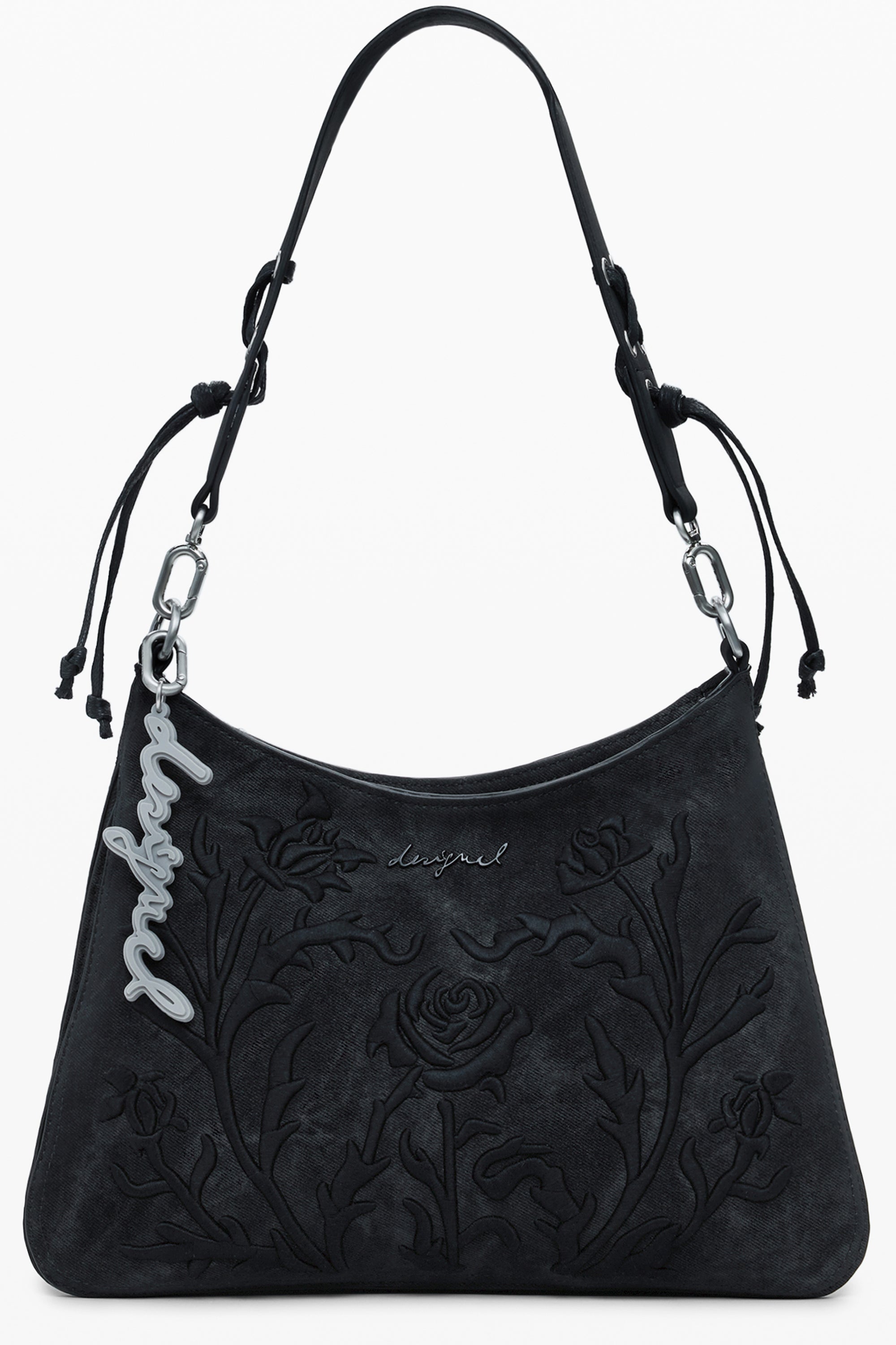 BOLSO NEGRO DE MUJER DESIGUAL 