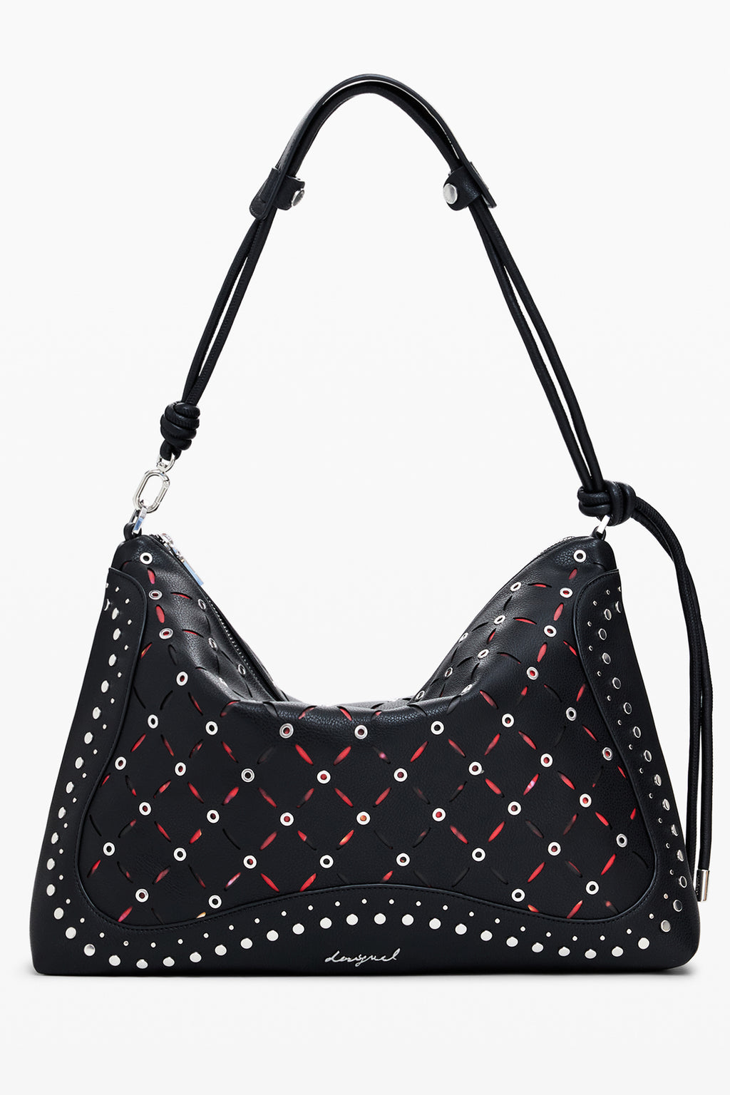 BOLSO NEGRO DE MUJER DESIGUAL 