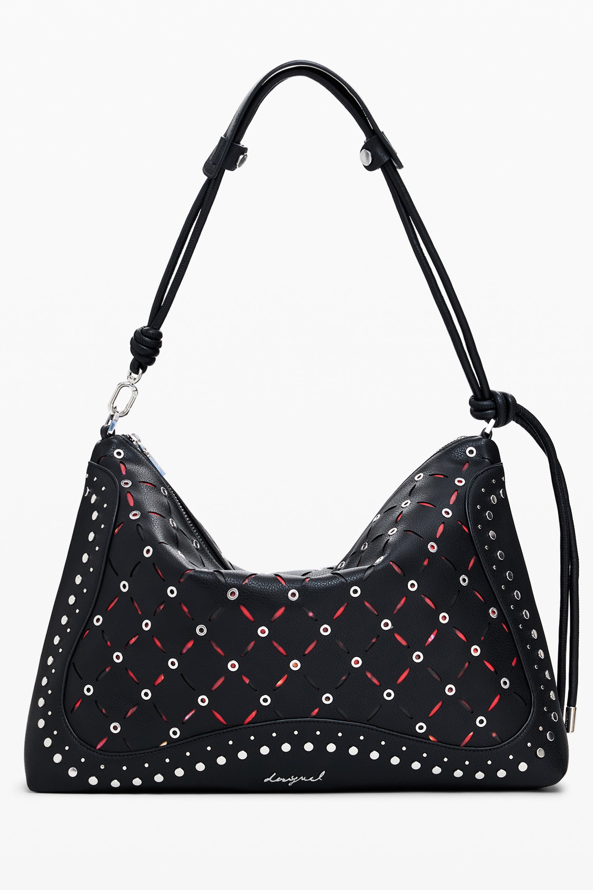 BOLSO NEGRO DE MUJER DESIGUAL 