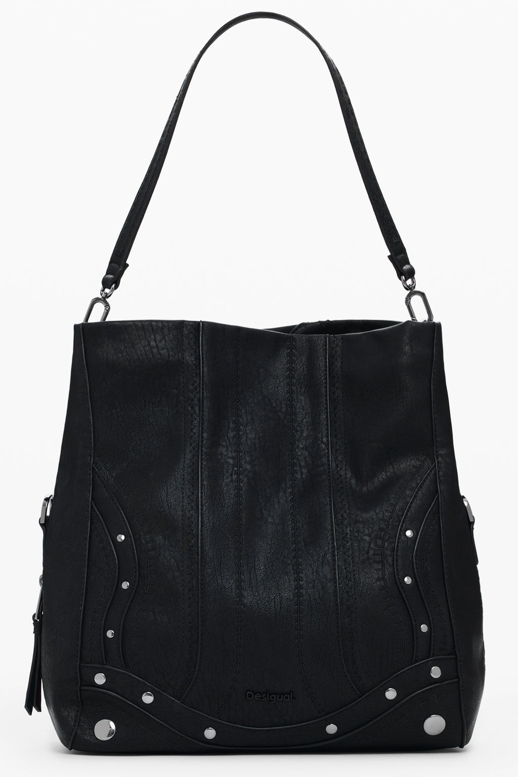 BOLSO NEGRO DE MUJER DESIGUAL 
