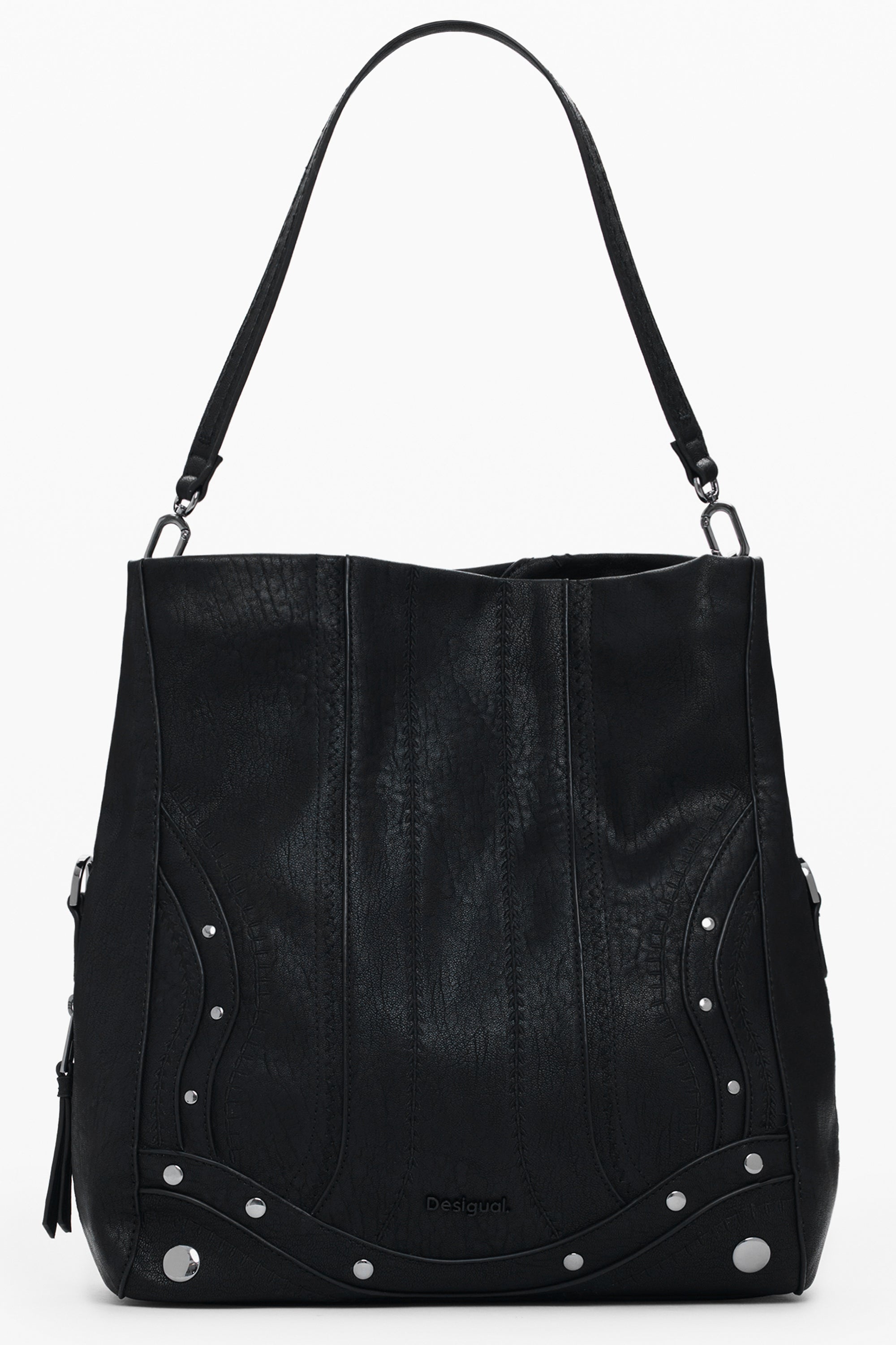 BOLSO NEGRO DE MUJER DESIGUAL 