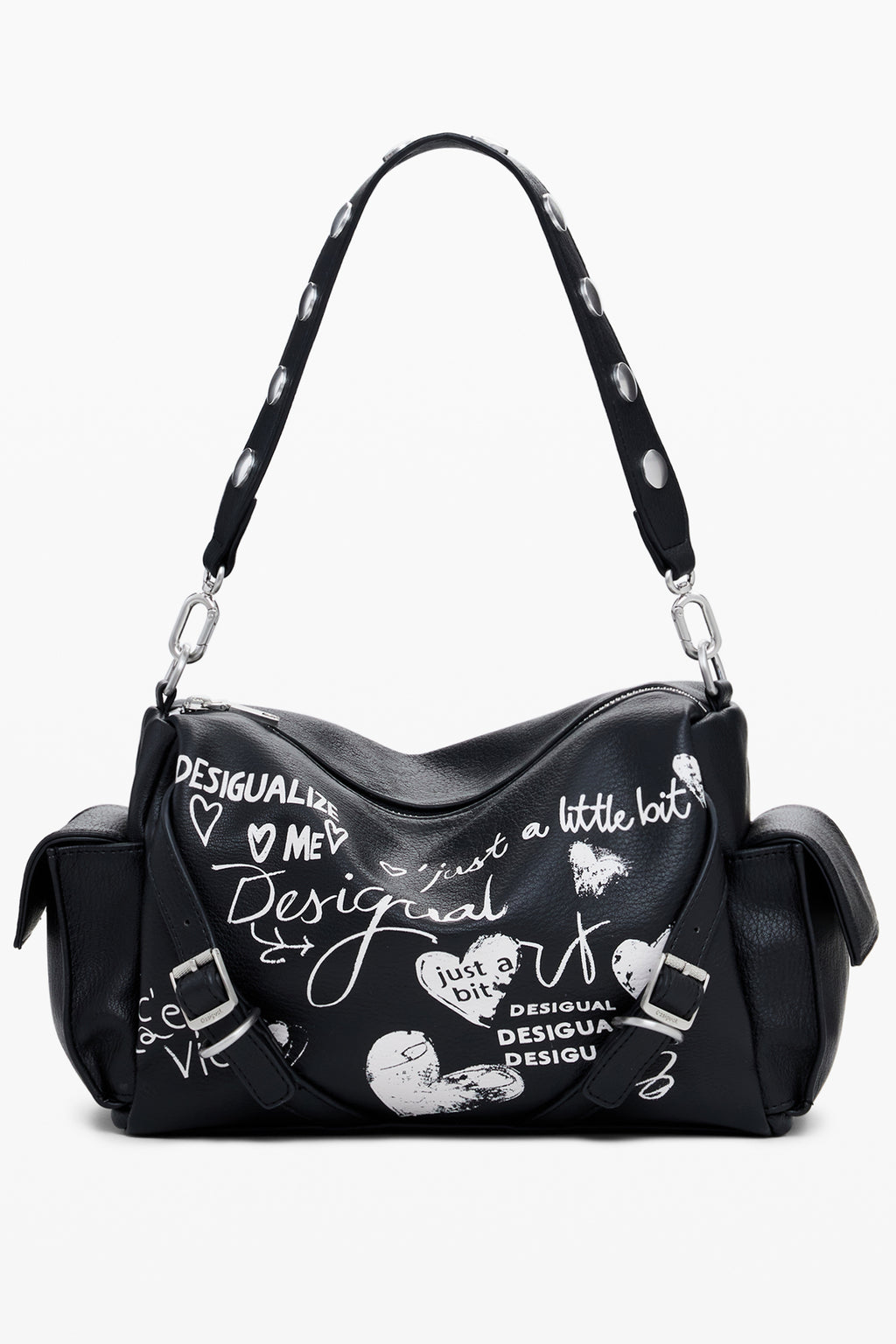 BOLSO NEGRO DE MUJER DESIGUAL 