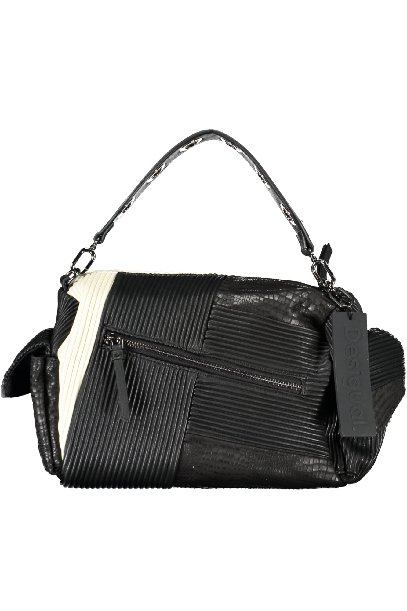 BOLSO NEGRO DE MUJER DESIGUAL 