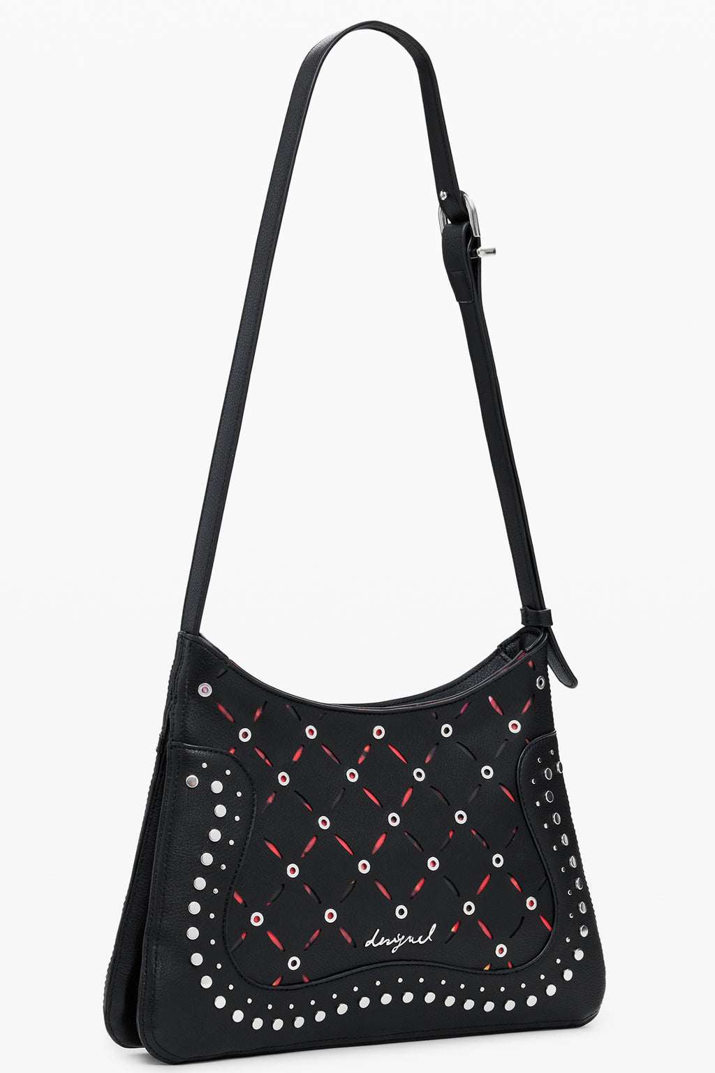 BOLSO NEGRO DE MUJER DESIGUAL 