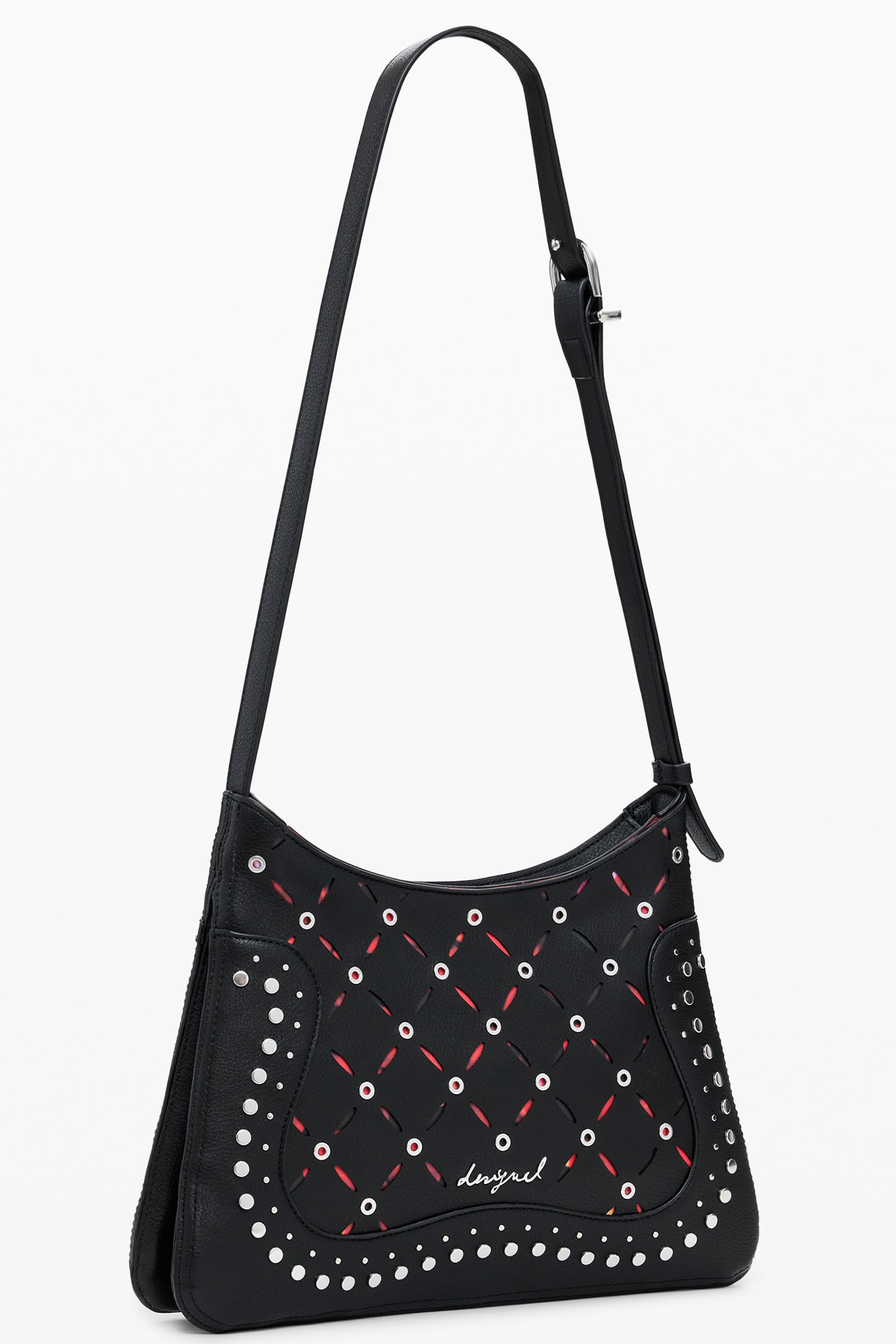 BOLSO NEGRO DE MUJER DESIGUAL 