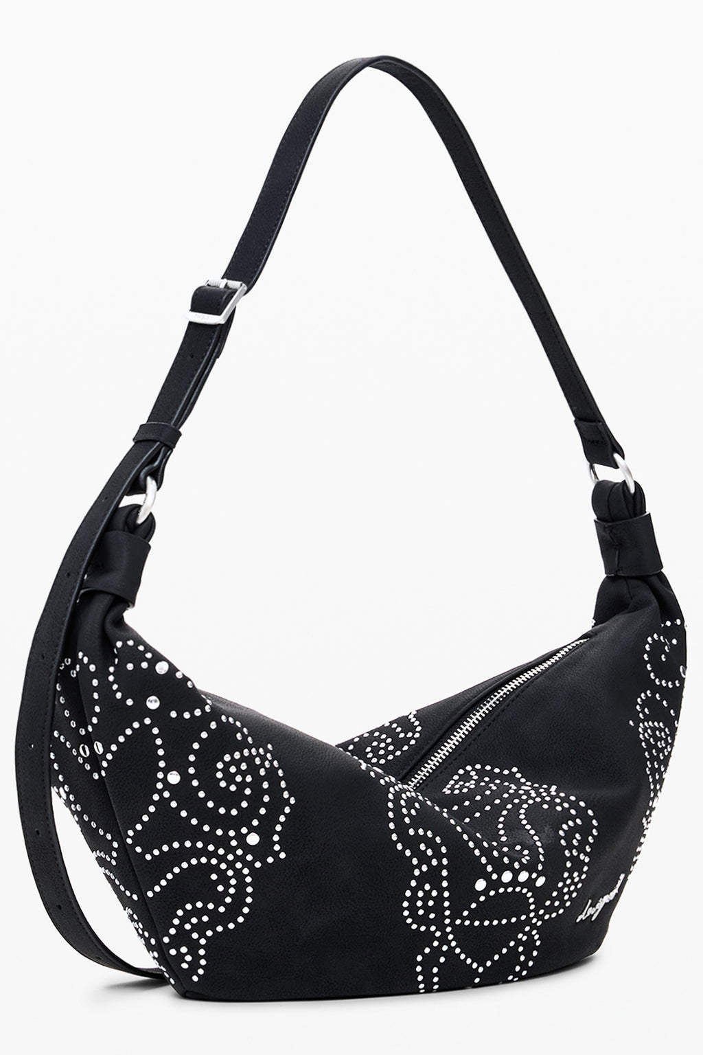 BOLSO NEGRO DE MUJER DESIGUAL 