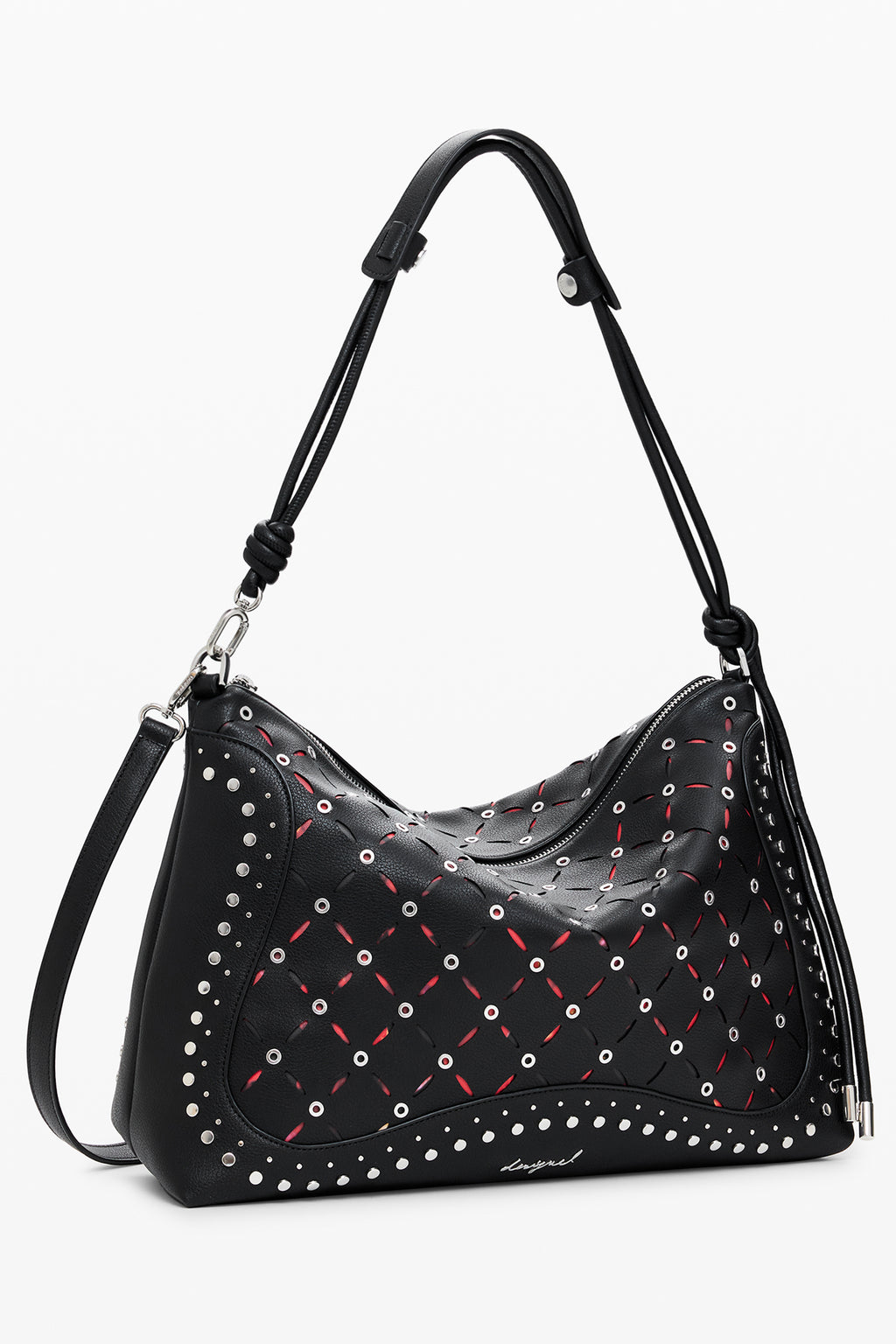 BOLSO NEGRO DE MUJER DESIGUAL 