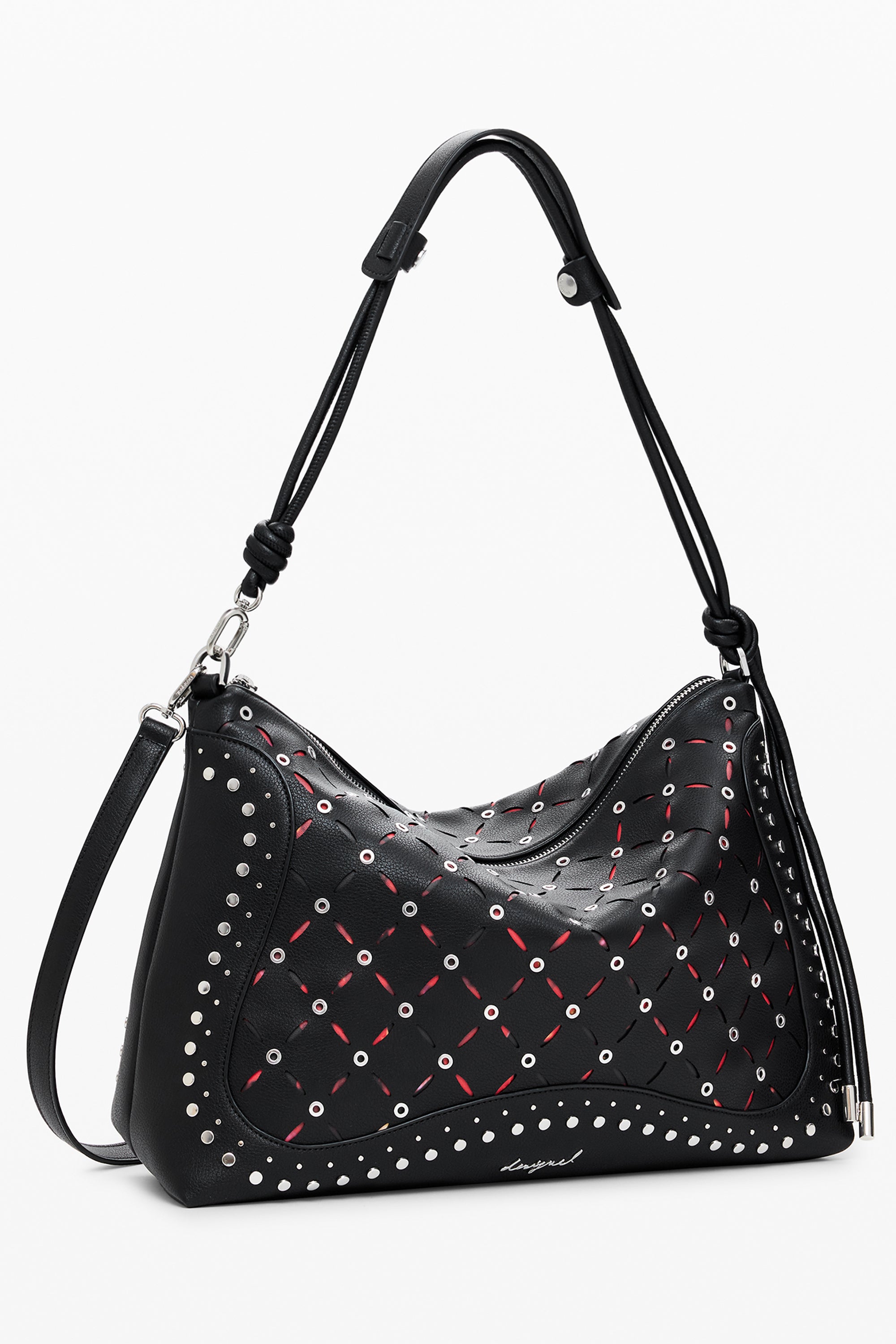 BOLSO NEGRO DE MUJER DESIGUAL 