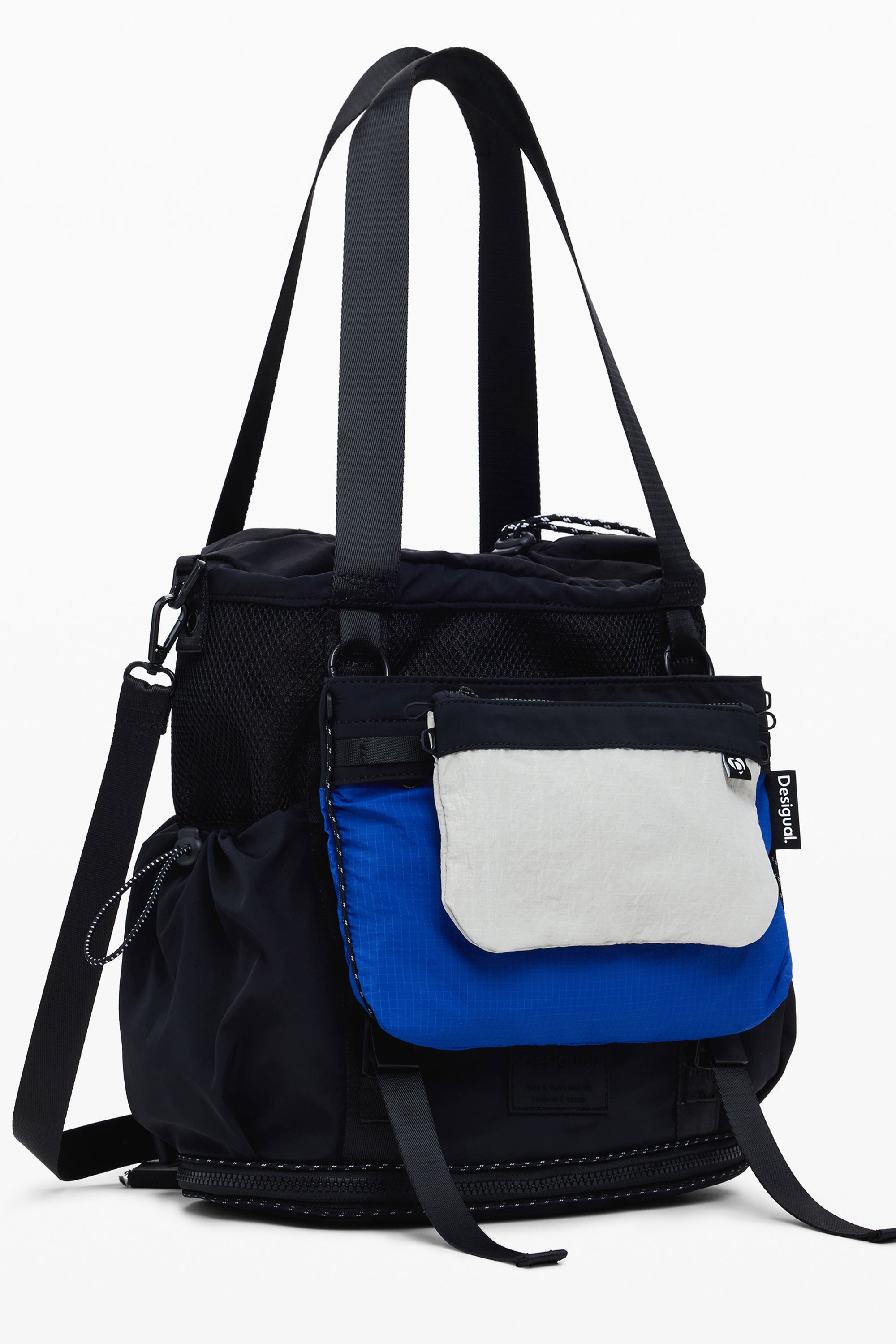 BOLSO NEGRO DE MUJER DESIGUAL 