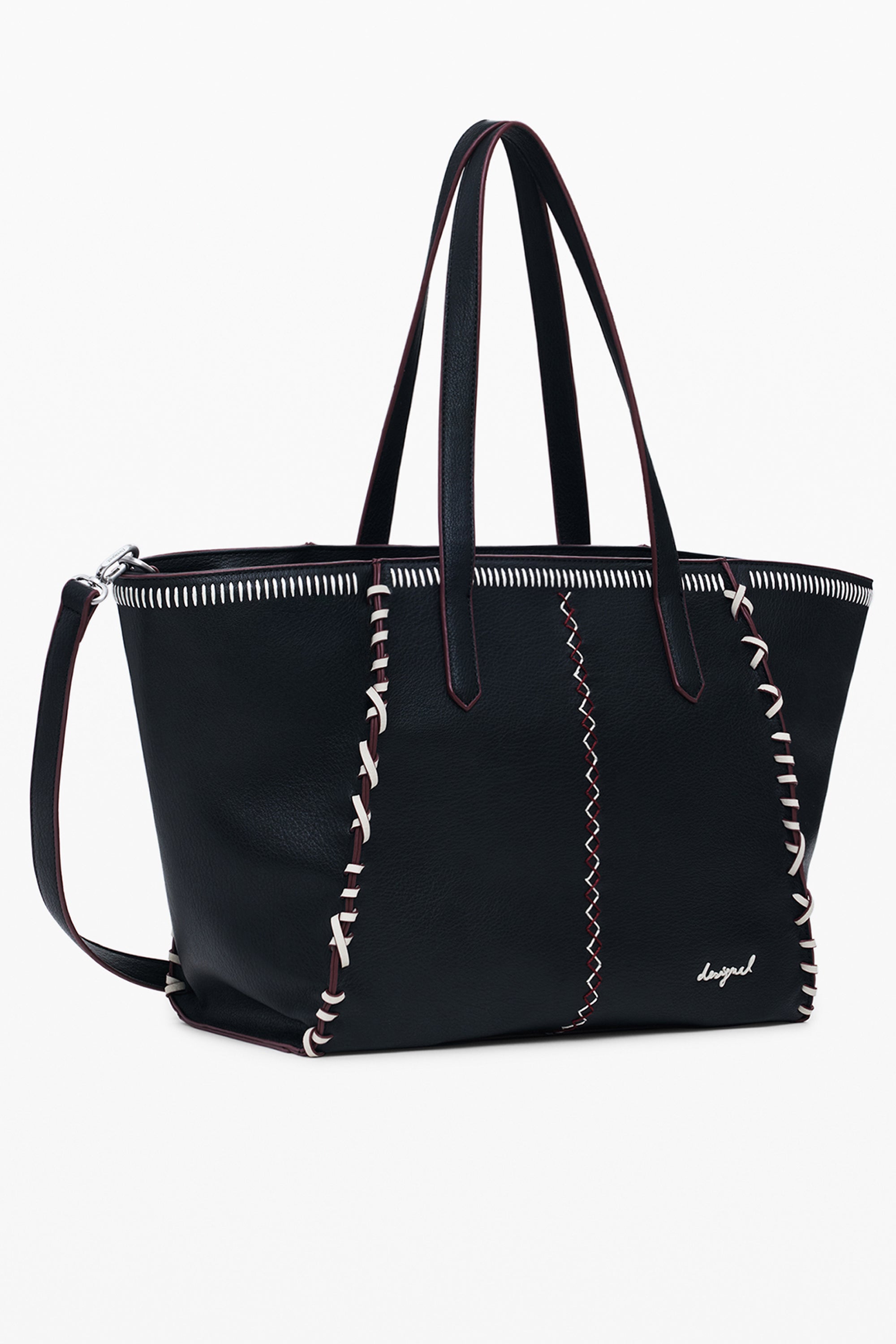 BOLSO NEGRO DE MUJER DESIGUAL 