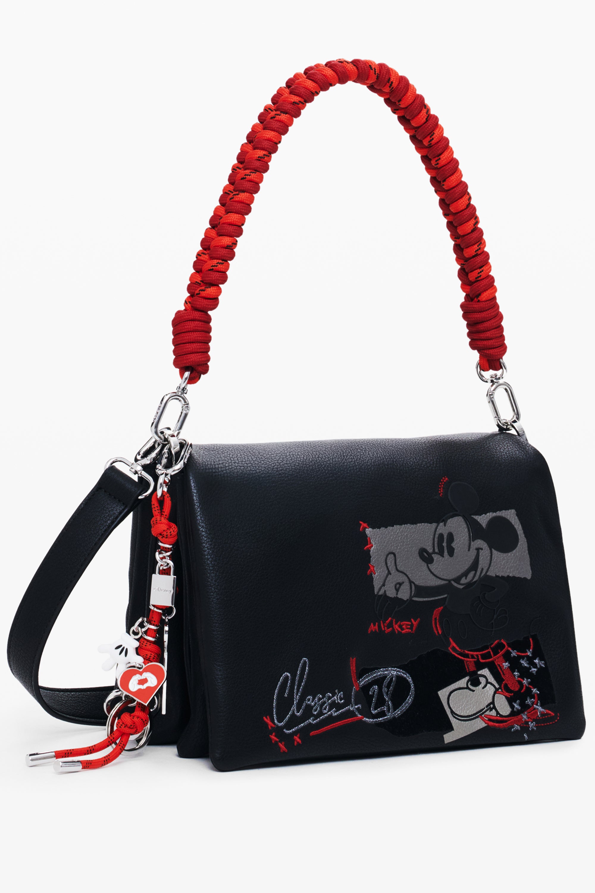 BOLSO NEGRO DE MUJER DESIGUAL 