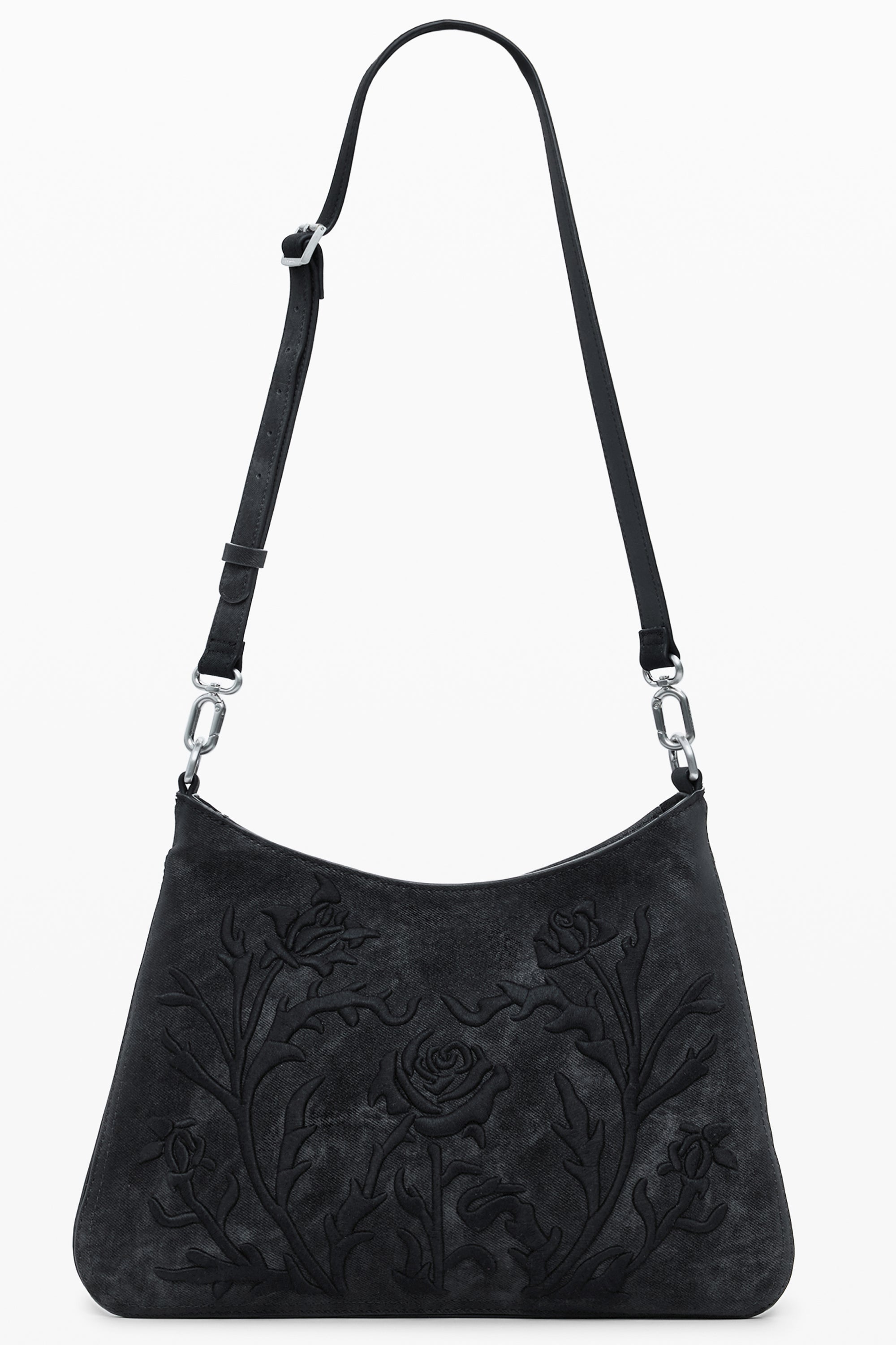 BOLSO NEGRO DE MUJER DESIGUAL 