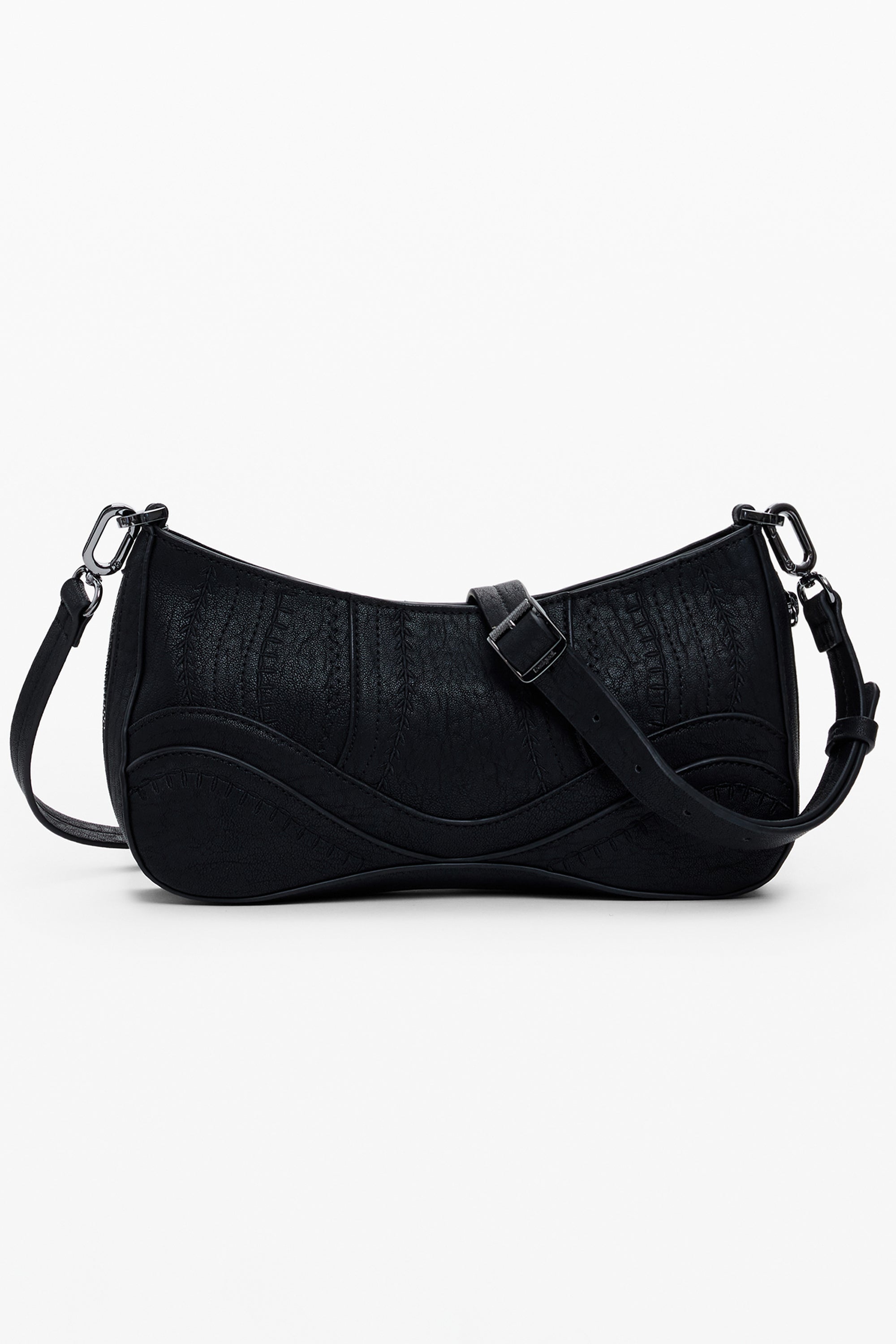 BOLSO NEGRO DE MUJER DESIGUAL 