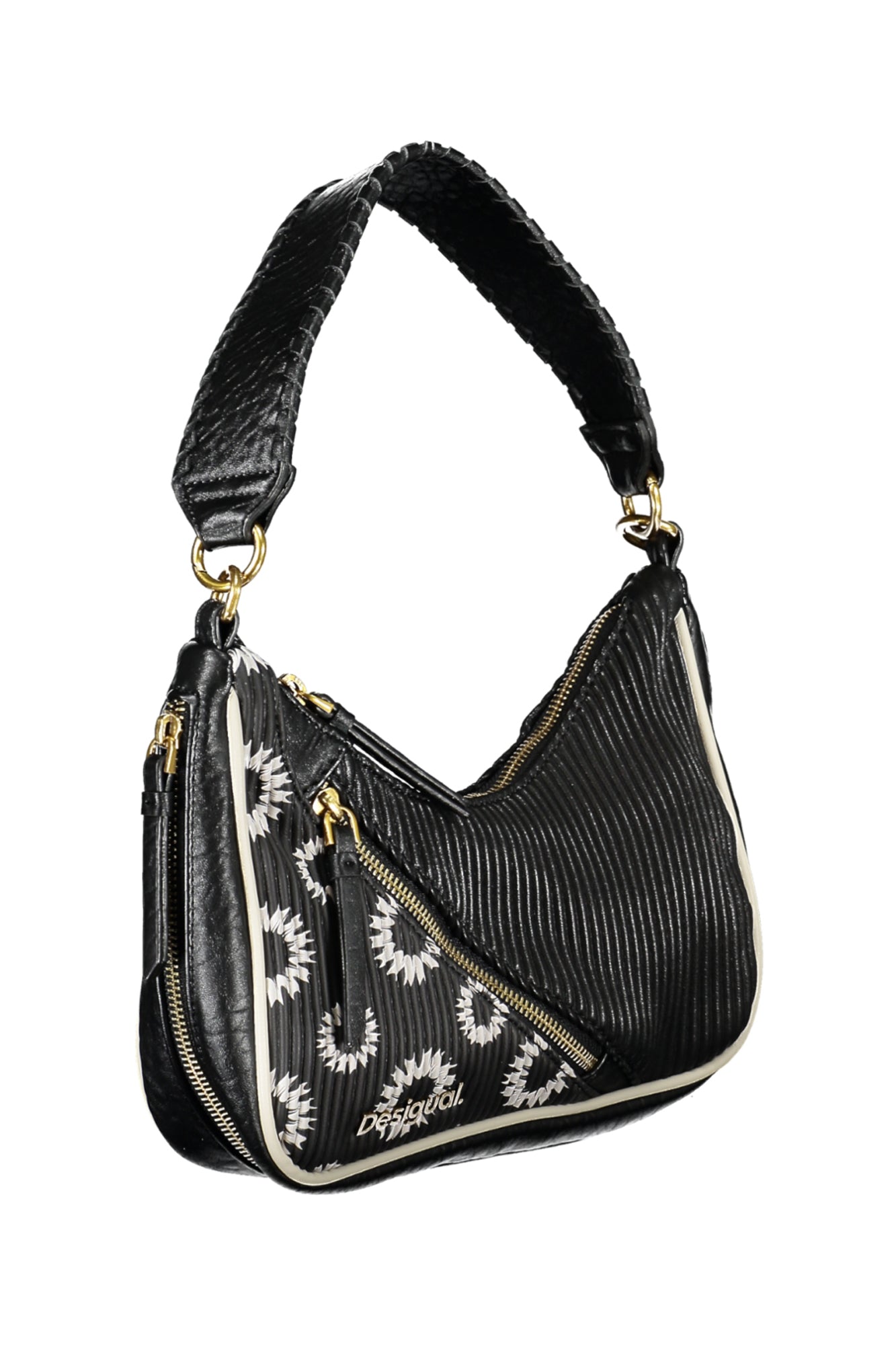 BOLSO NEGRO DE MUJER DESIGUAL 