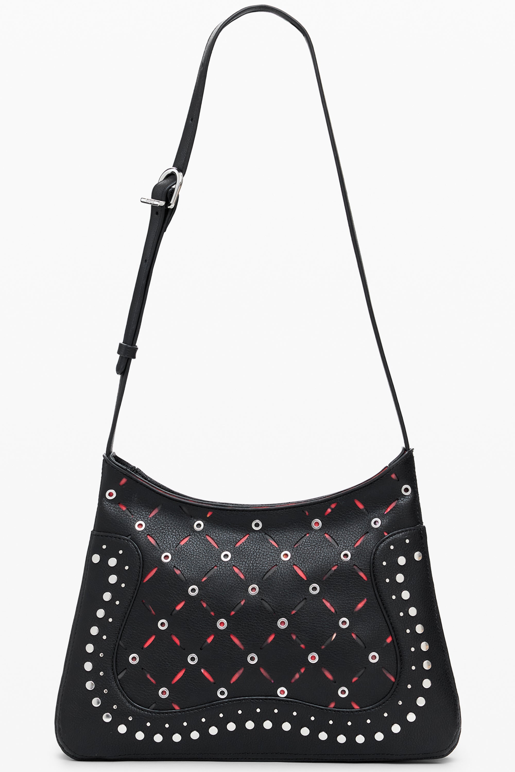 BOLSO NEGRO DE MUJER DESIGUAL 
