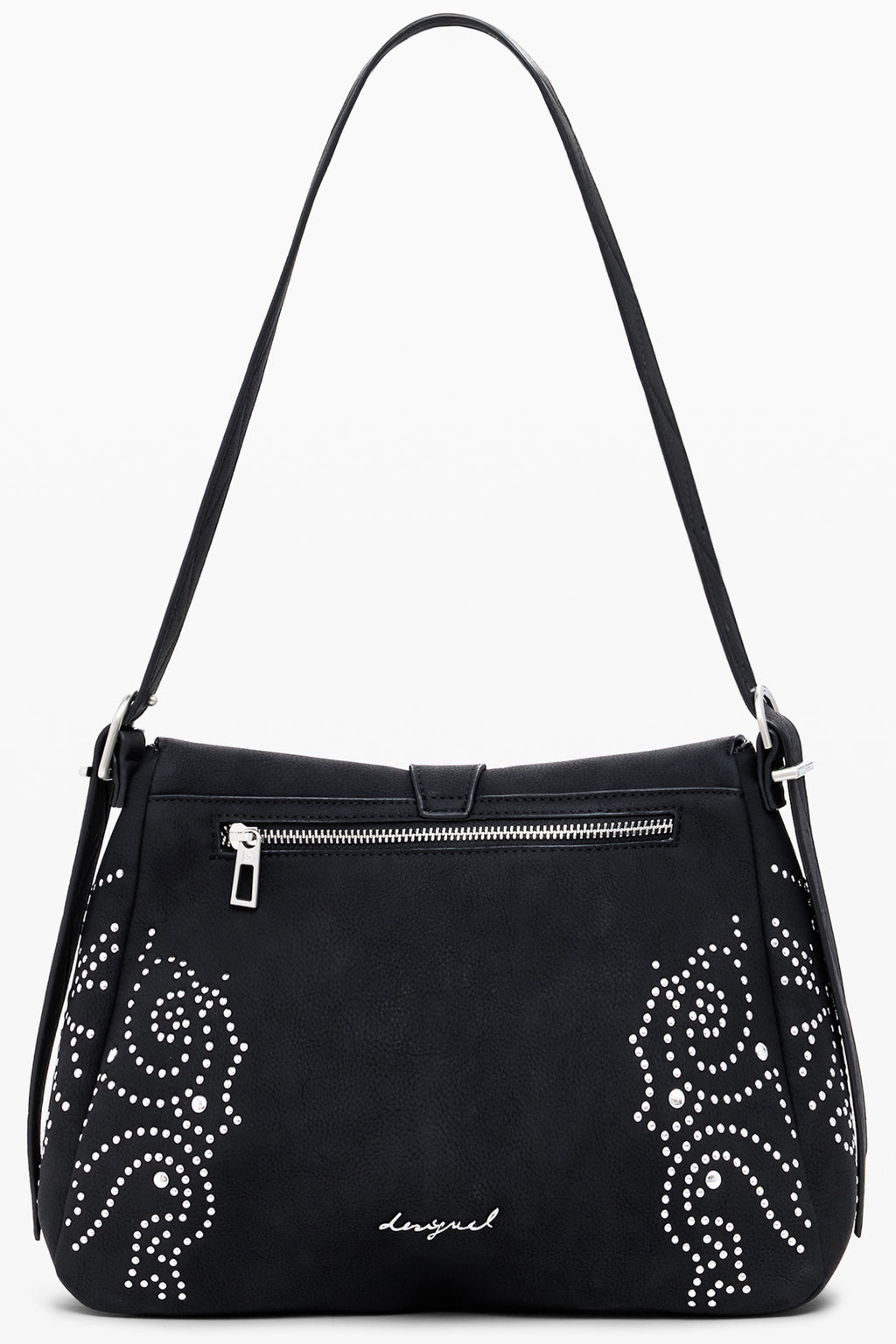 BOLSO NEGRO DE MUJER DESIGUAL 