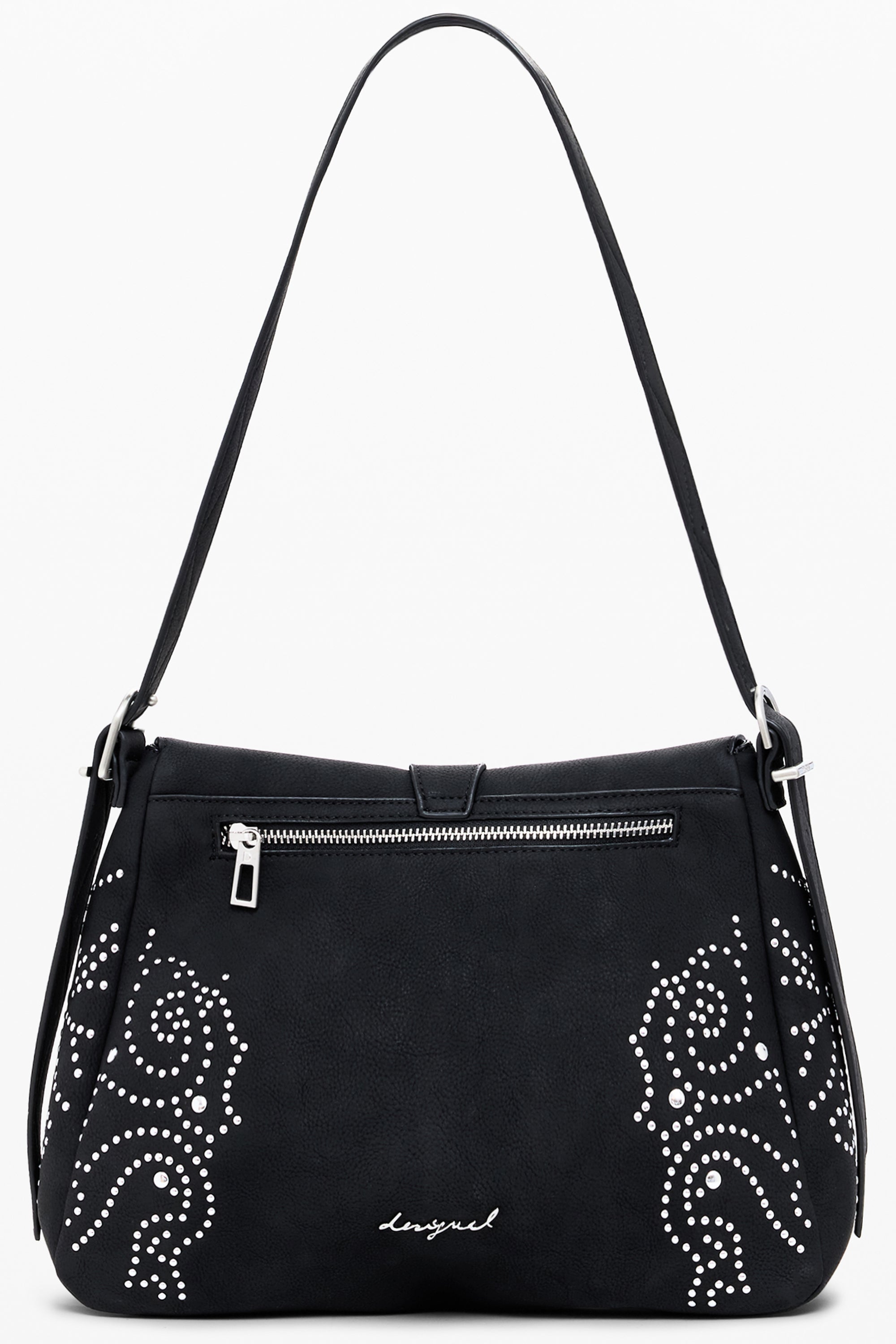 BOLSO NEGRO DE MUJER DESIGUAL 