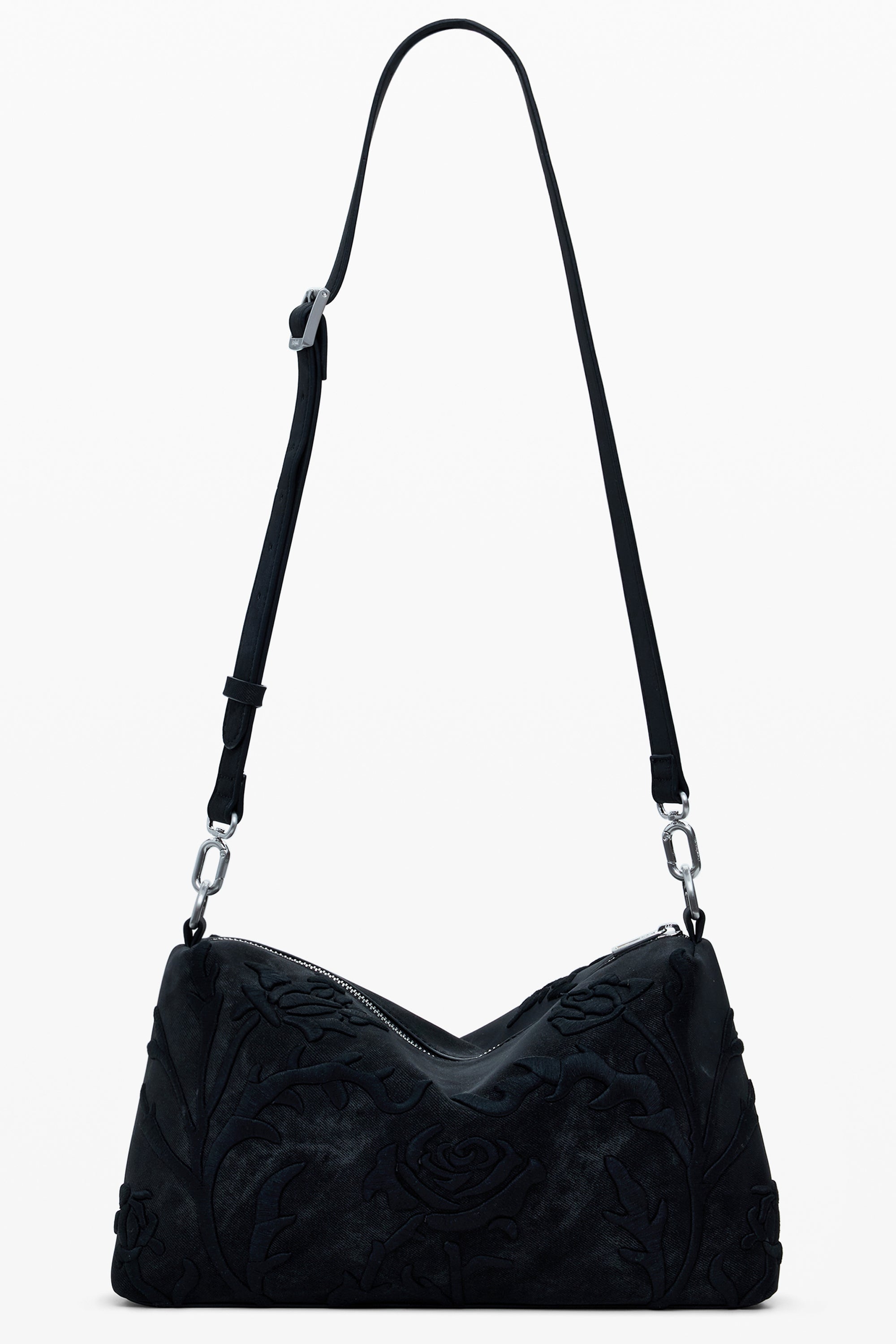 BOLSO NEGRO DE MUJER DESIGUAL 