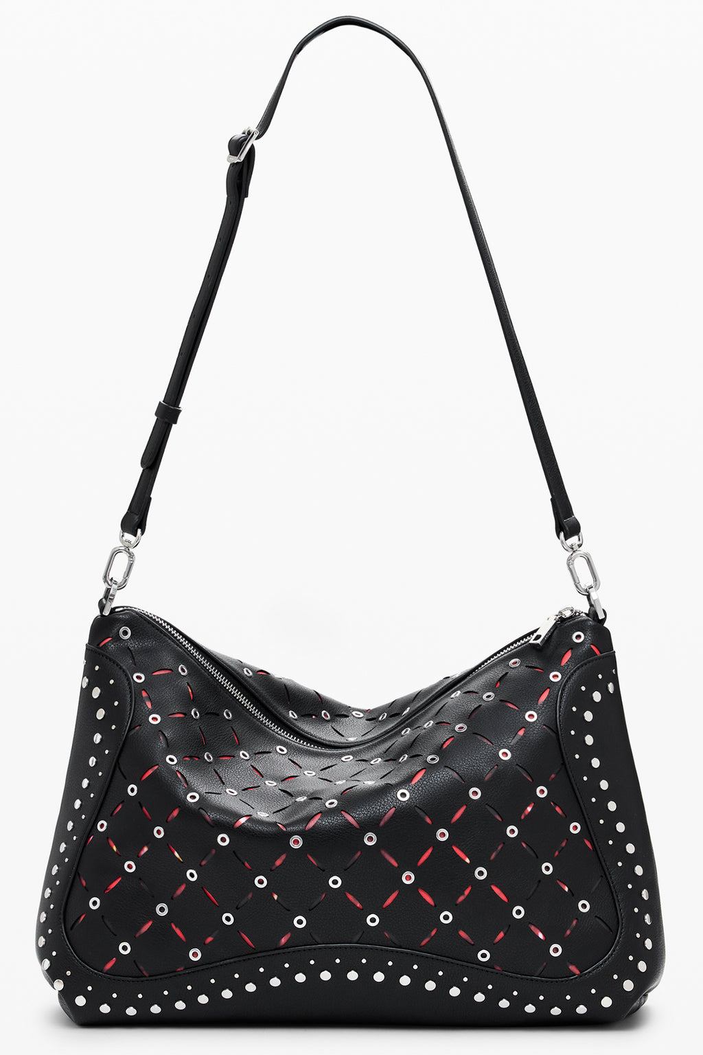 BOLSO NEGRO DE MUJER DESIGUAL 