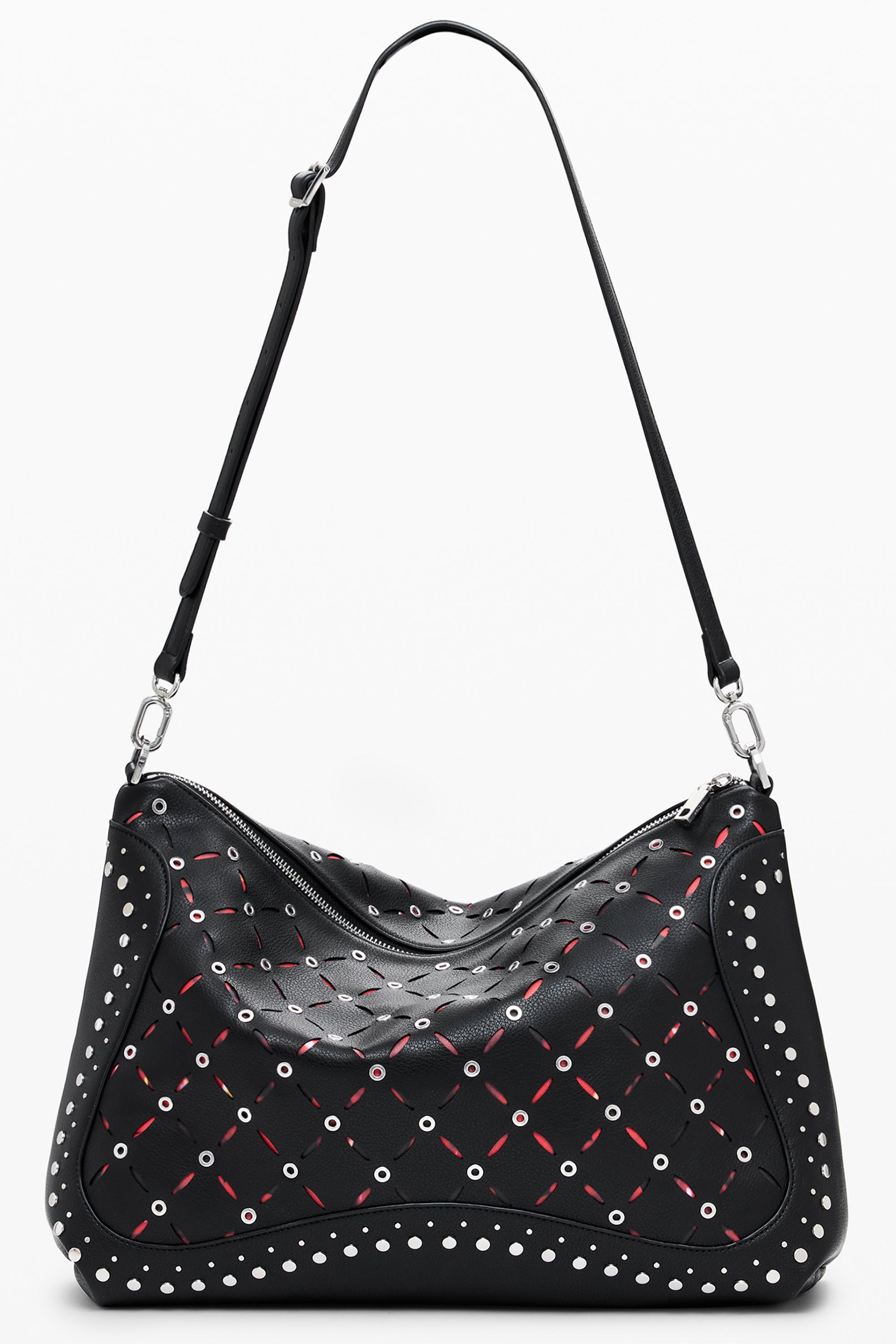 BOLSO NEGRO DE MUJER DESIGUAL 